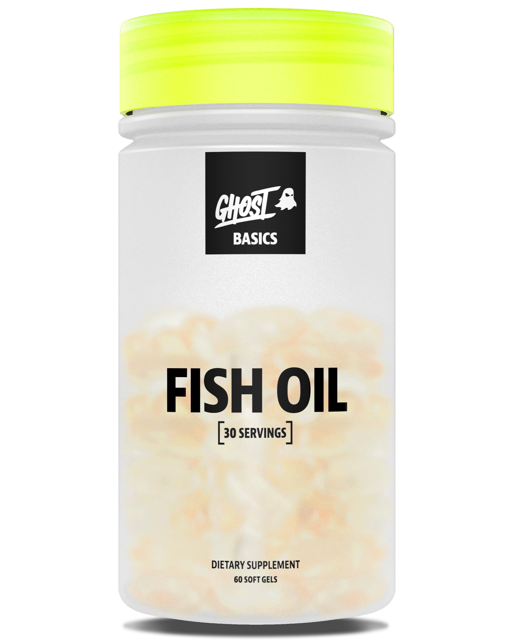 GHOST Basics Fish Oil Supplement, 3000MG Daily Omega 3 Fatty Acids with DHA & EPA for Brain, Heart Health & Immunity Support - Gluten-Free & Soy-Free - 60 Enteric Coated Softgels GHOST buy supplements canada