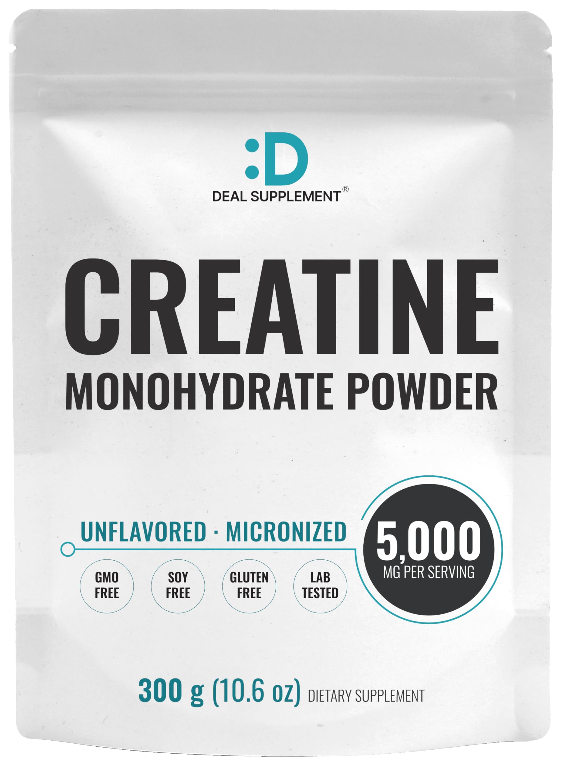 DEAL SUPPLEMENT Instant Creatine Monohydrate Powder, 5g Per Serving – 60 Servings | Micronized, Unflavored, Fast Absorbing Formula | Filler Free, Non-GMO, Keto Friendly, Vegan DEAL SUPPLEMENT buy supplements canada