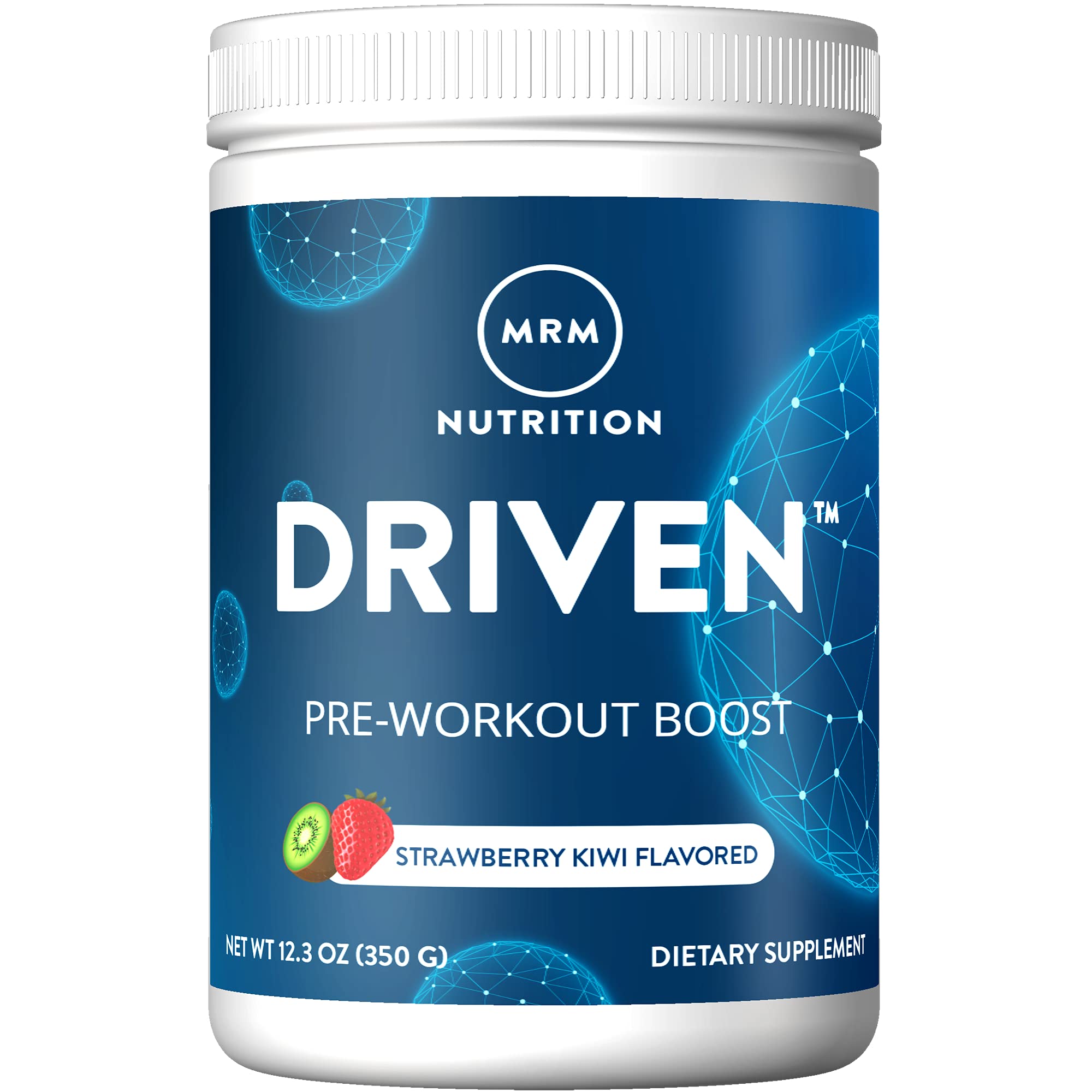 MRM Nutrition Driven Pre-Workout Powder | Strawberry Kiwi Flavored | 125mg Caffeine MRM buy supplements canada