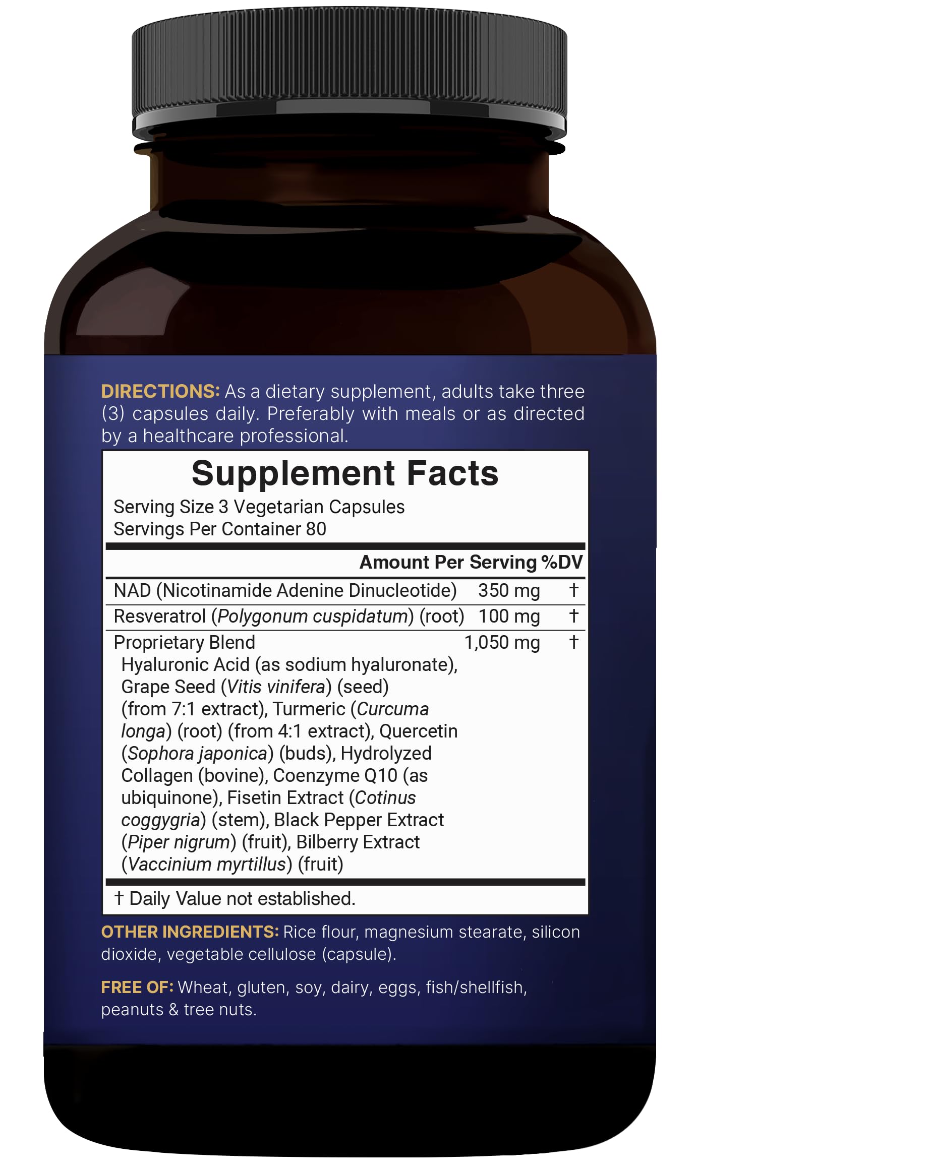 NatureBell NAD+ Complex 1,500mg Per Serving, 240 Veggie Capsules | NMN Supplement Alternative | NAD Plus Resveratrol, Hyaluronic Acid, Quercetin, Fisetin, Collagen, & More – Non-GMO NatureBell buy supplements canada