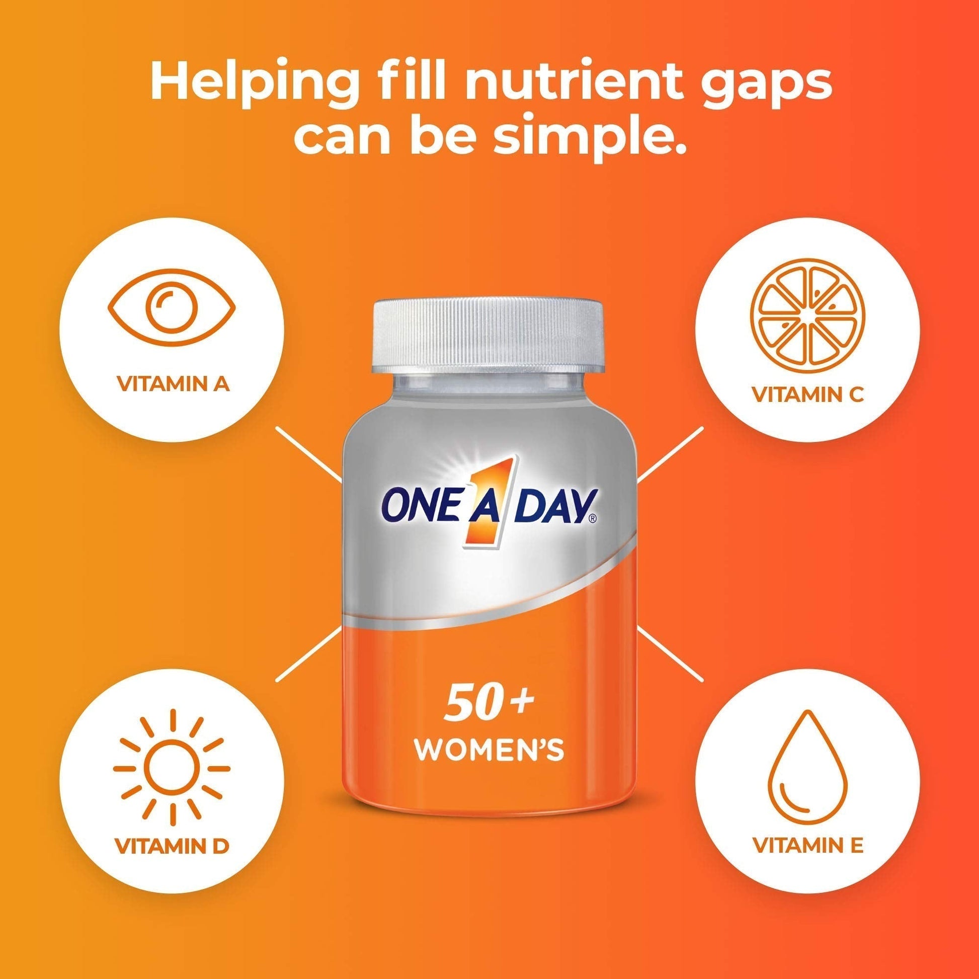 One A Day Women’s 50+ Multivitamins Tablet, Multivitamin for Women with Vitamin A, C, D ONE A DAY buy supplements canada