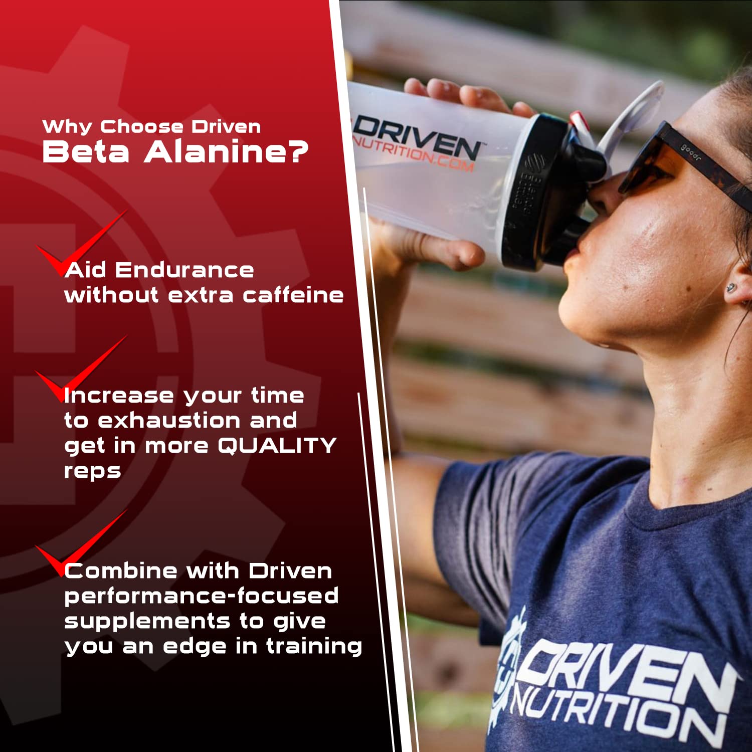 Driven Nutrition Beta Alanine, Unflavored - Preworkout Carnosine Booster for Physical Driven Nutrition buy supplements canada