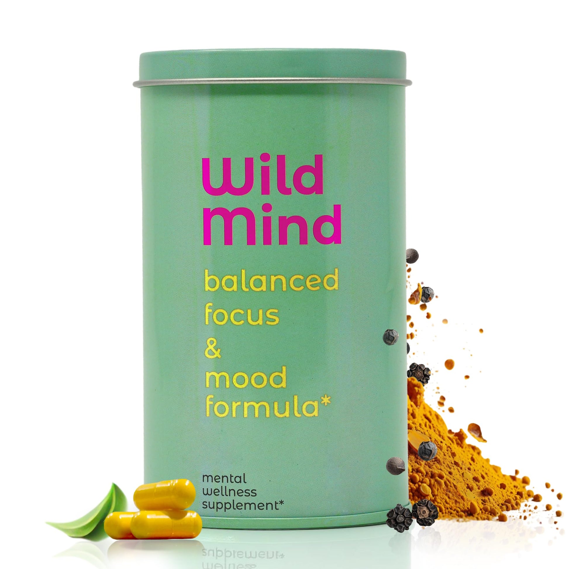 Wild Mind Mental Clarity Balanced Focus & Mood Support Supplement for Mental Wellness– 4-Ingredient Nootropic Brain Support for Calm & Energy – Vegan, 90 Capsules, 30-Day Supply Wild Mind buy supplements canada