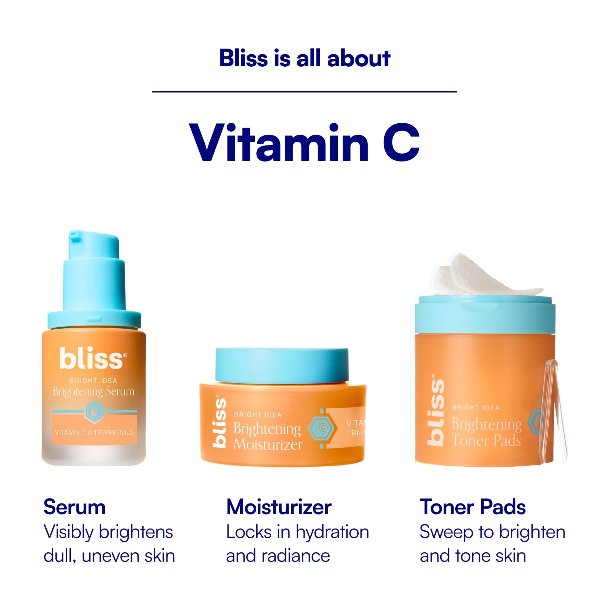 Bliss Vitamin C + Tri-Peptide Face Serum – Stabilized Vitamin C with Collagen-Boosting Peptide – Brightening Serum for Dark Spots Bliss buy supplements canada
