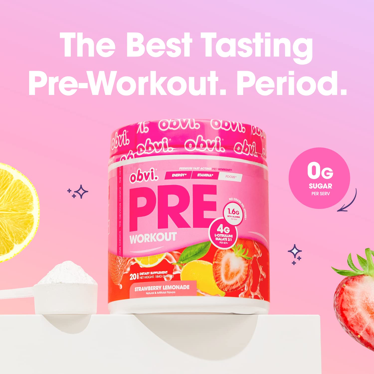 Obvi Pre Workout for Women, Preworkout, Designed for Energy, Stamina and Focus Obvi buy supplements canada