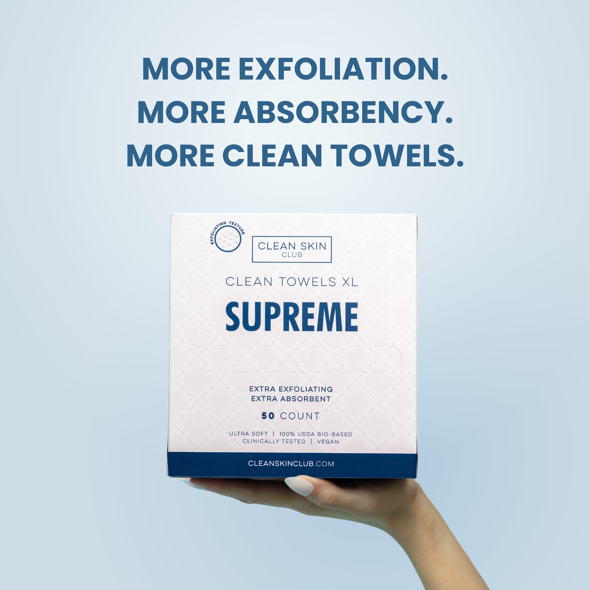Clean Skin Club Clean Towels XL Supreme, 50 Count, Absorbent, Gentle CLEAN SKIN CLUB buy supplements canada
