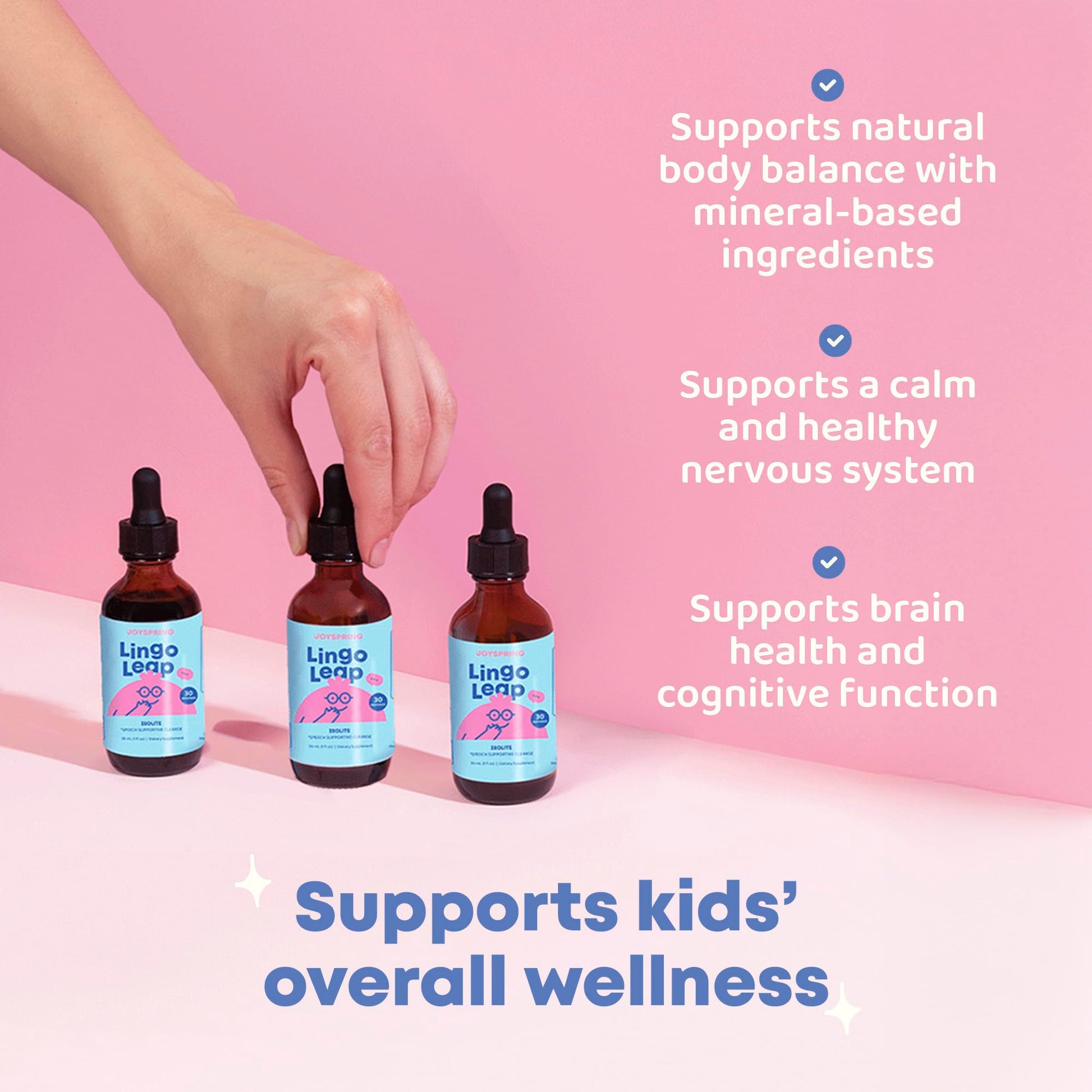 JoySpring LingoLeap – Liquid Kids Formula with Zeolite Clinoptilolite, Methylated B12 & Vitamin D3 | Gentle Daily Support for Kids’ Wellness JoySpring buy supplements canada
