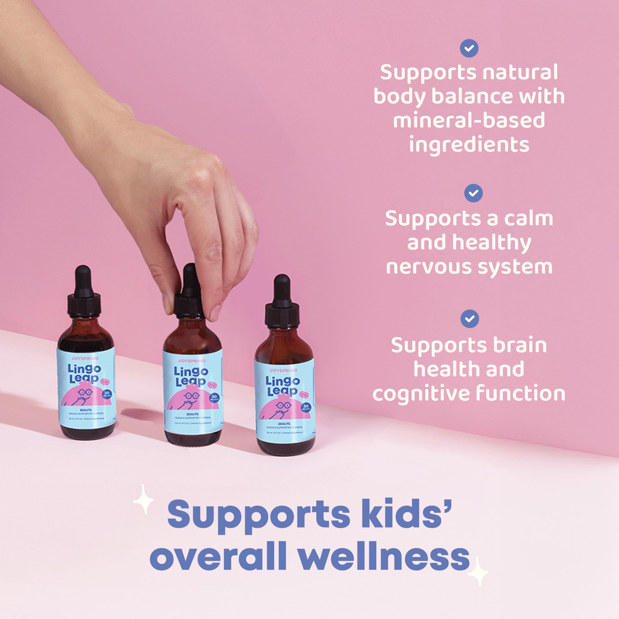 JoySpring LingoLeap – Liquid Kids Formula with Zeolite Clinoptilolite, Methylated B12 & Vitamin D3 | Gentle Daily Support for Kids’ Wellness JoySpring buy supplements canada
