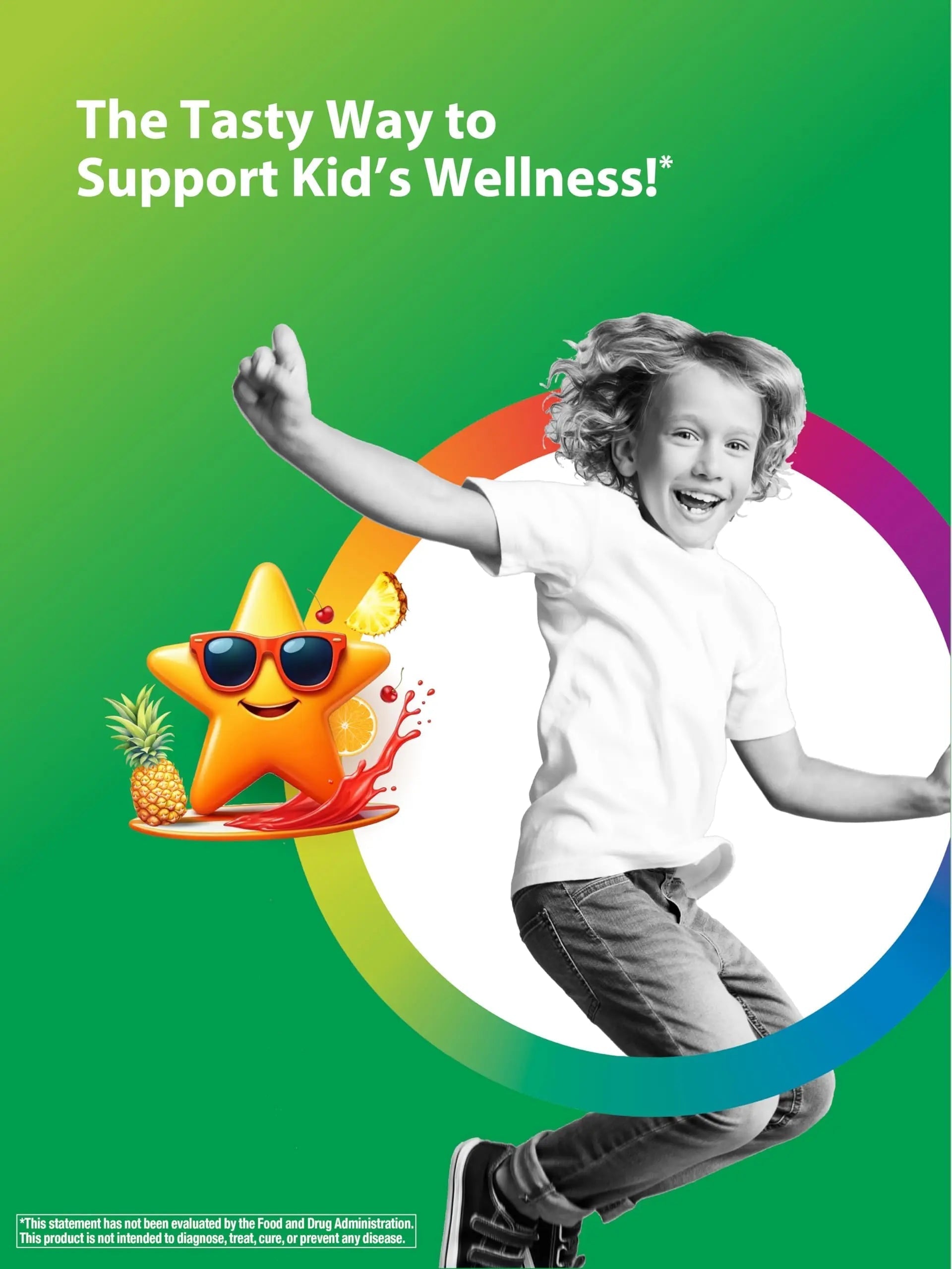 Rainbow Light Kids One + Multivitamin | 50 Chewable Tablets | with Iron & Tummy Friendly Probiotics | Fruit Punch Flavor | Real Food Nutrients Rainbow Light buy supplements canada