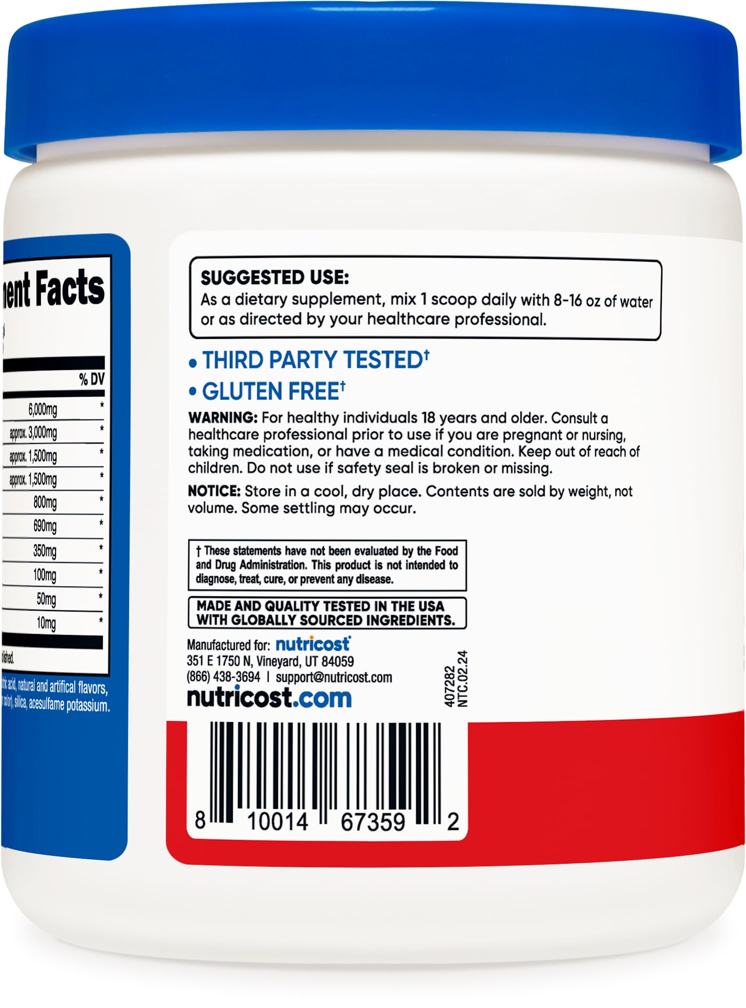 Nutricost EAA Powder 30 Servings (Fruit Punch) - Essential Amino Acids - Non-GMO, Gluten Free, Vegetarian Friendly Nutricost buy supplements canada