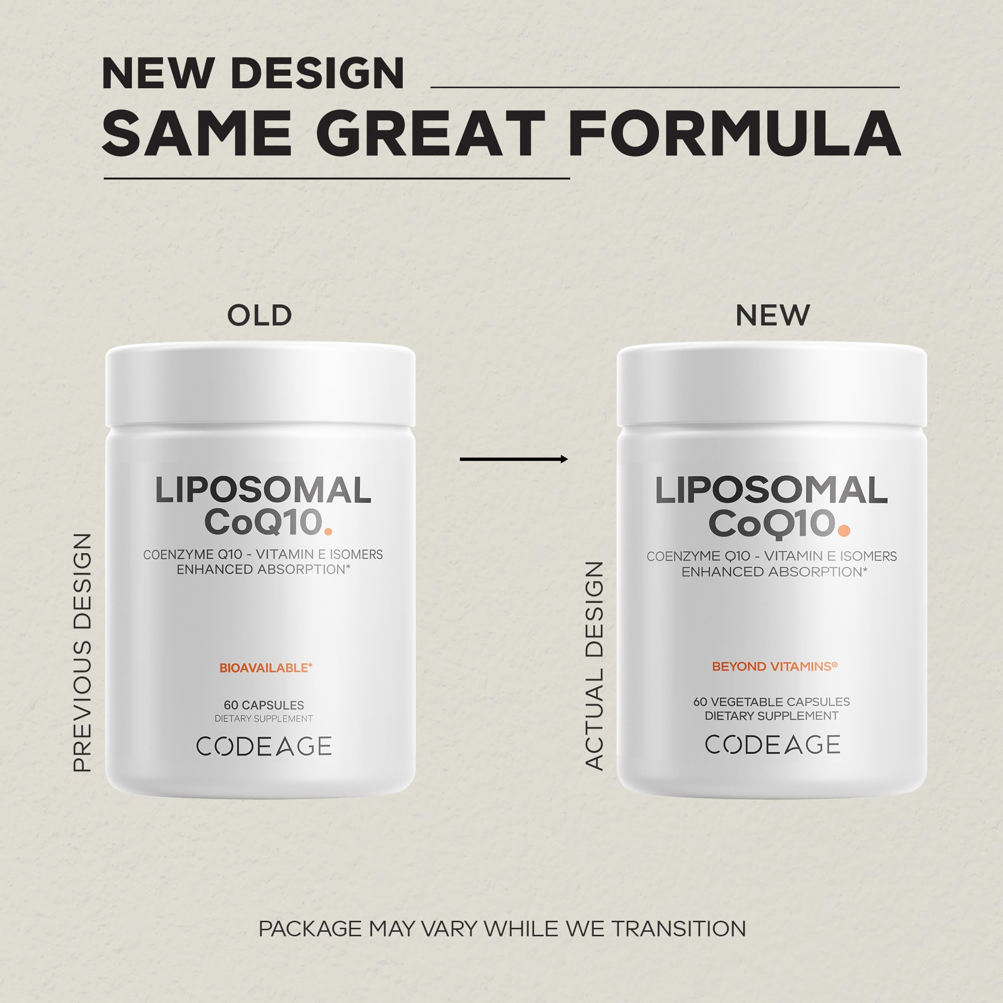 Codeage Liposomal CoQ10 Supplement - 125 mg Coenzyme Q10 with Vitamin E Isomers Tocopherols - 2-Month Supply - 1 Capsule Per Serving - Liposomal Delivery - Vegan, Non-GMO, Gluten-Free - 60 Capsules Codeage buy supplements canada