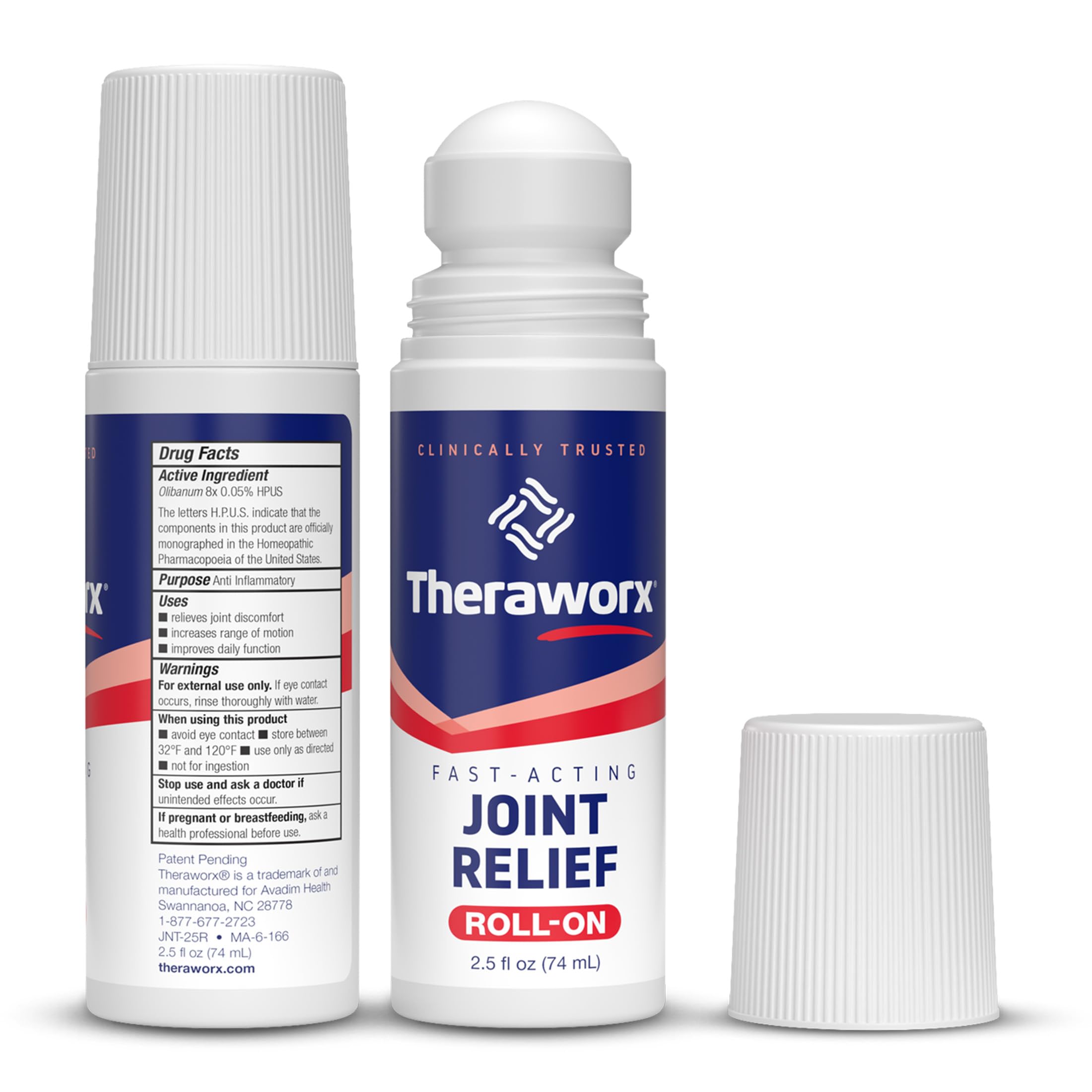 Theraworx Fast-Acting Joint Relief Roll-On Joint Discomfort & Inflammation Relief - 2.5 Oz - 2 Count Theraworx buy supplements canada