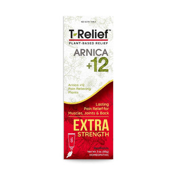 MediNatura T-Relief Extra Strength Gel Arnica +12 Natural Relieving Actives for Back Pain Joint Soreness Muscle Aches & Stiffness Whole Body Fast Acting Relief for Women & Men - 3 oz MediNatura buy supplements canada