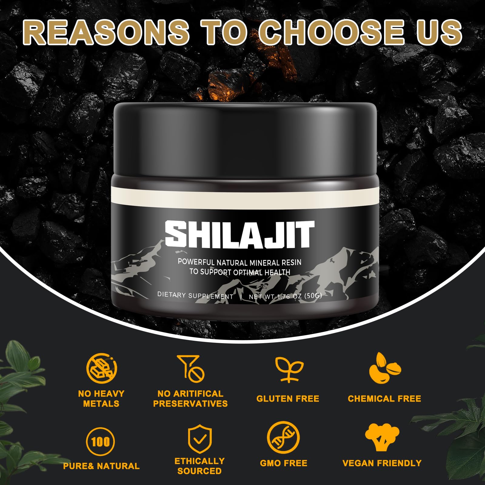 Shilajit Pure Himalayan Organic Shilajit Resin - Gold Grade 100% Shilajit Supplement Scarremover buy supplements canada