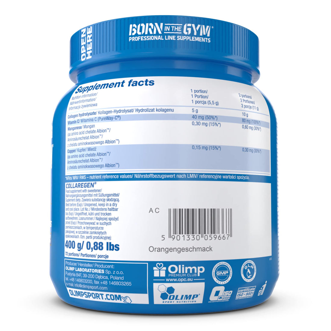 Olimp Labs Collaregen Mineral Supplement, Orange Flavour Powder, 400 g OLIMP SPORT NUTRITION buy supplements canada
