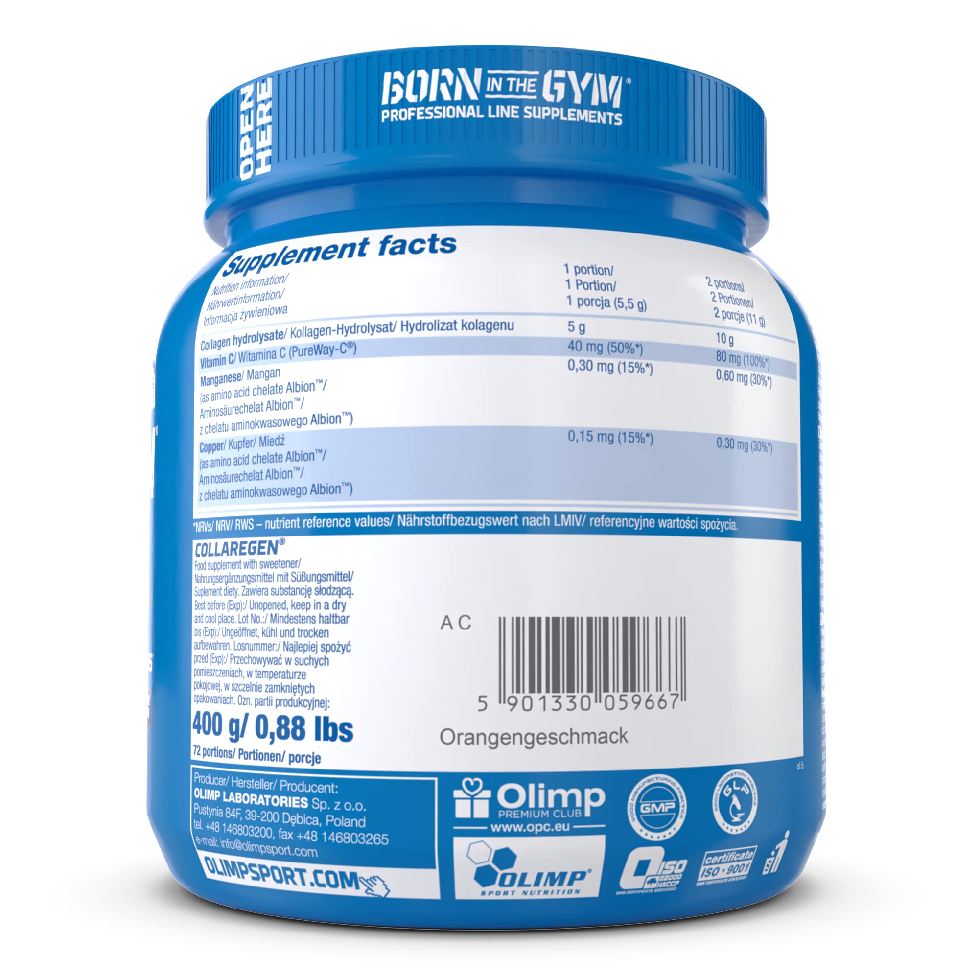 Olimp Labs Collaregen Mineral Supplement, Orange Flavour Powder, 400 g OLIMP SPORT NUTRITION buy supplements canada