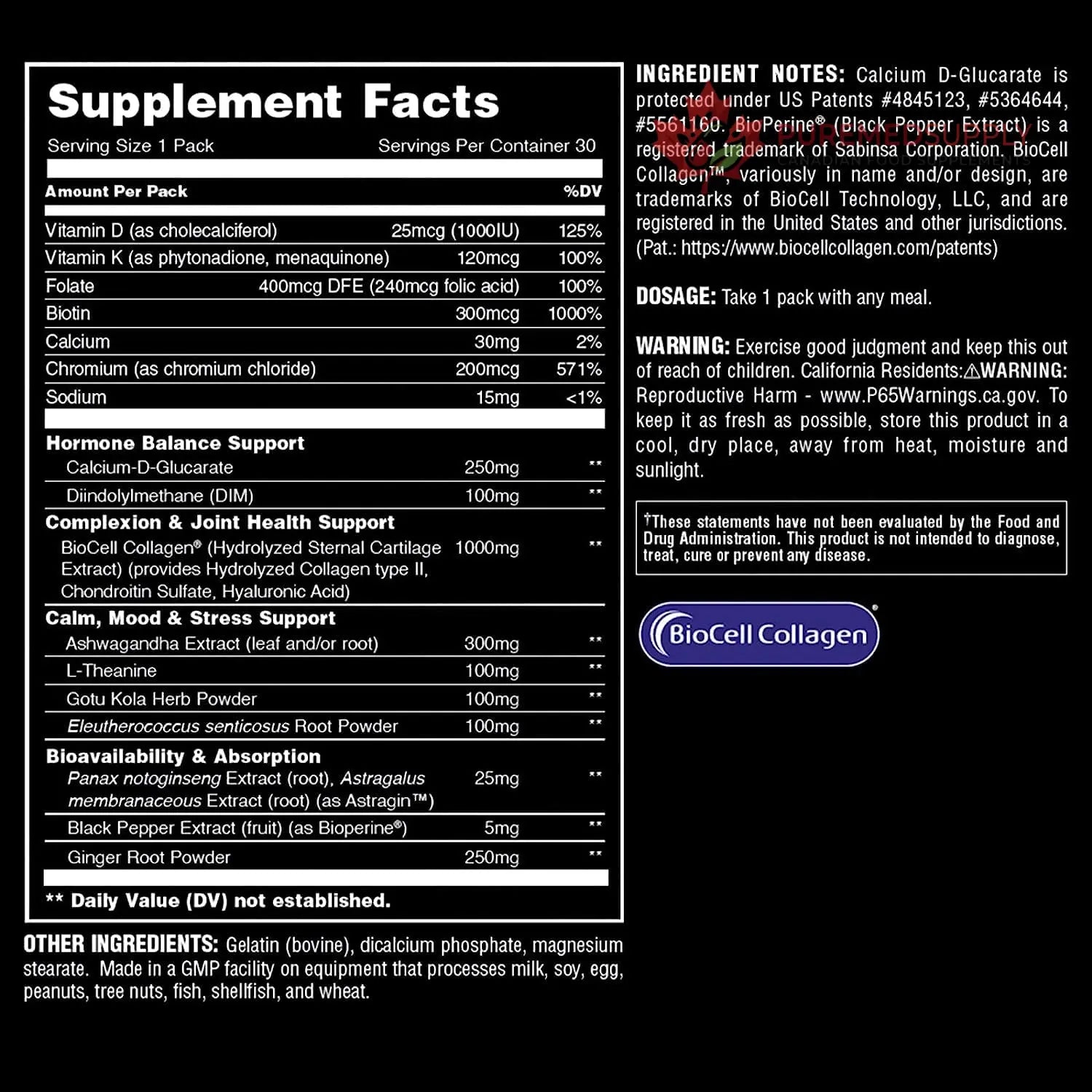 Animal Power Balance – Women's Alpha F Comprehensive Formula – Supports Hormonal Balance, Complexion, Hair, Nails, Mood and Stress, Intestinal Health, & Bone and Joint Health – 30 Packs Animal buy supplements canada