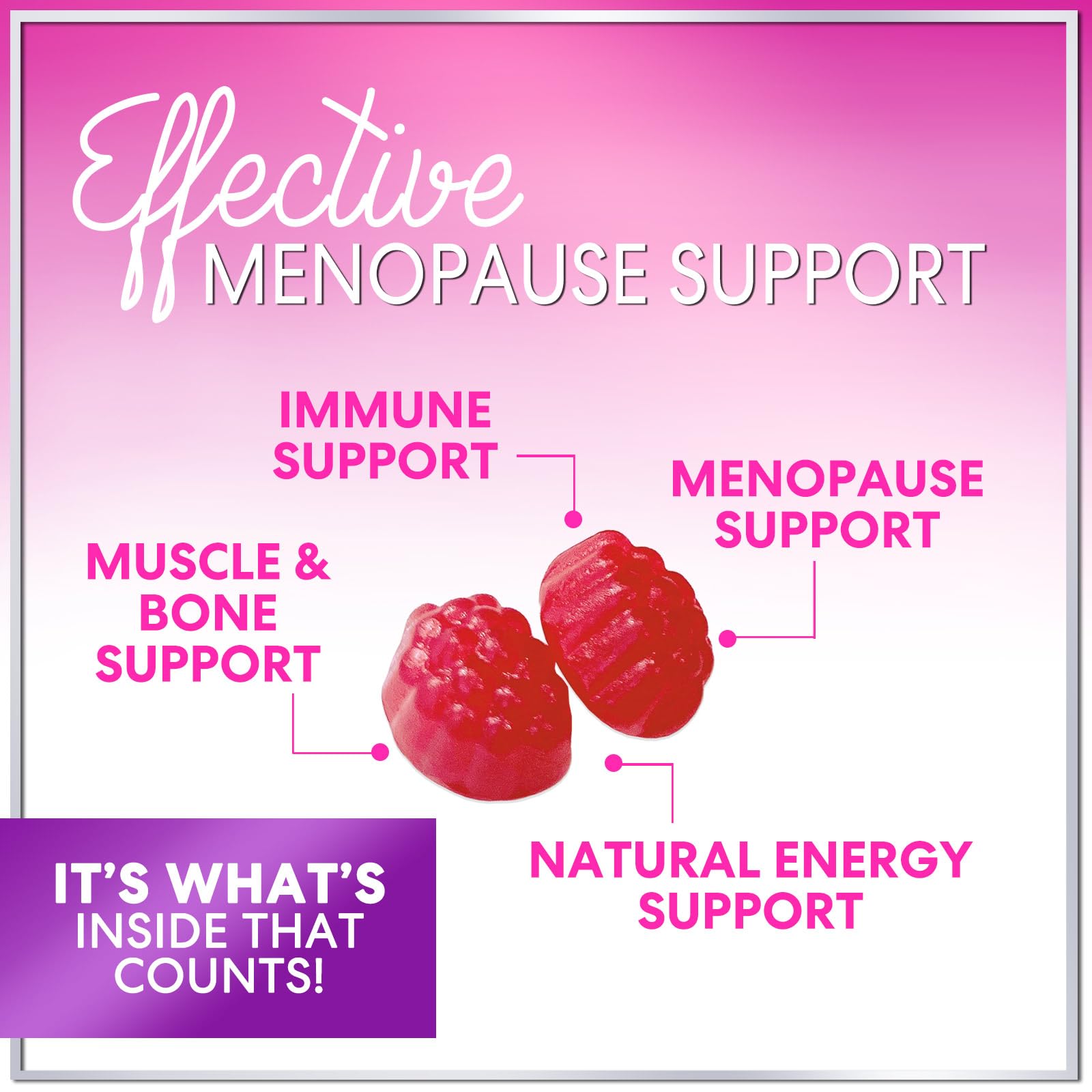 Menopause Supplements for Women - Complete Natural Mild Hot Flashes & Night Sweats Support, Multi Benefit Menopause Relief Gummy, Support for Balance & Energy, Gluten-Free & Non-GMO - 60 Gummies Hello Lovely! buy supplements canada