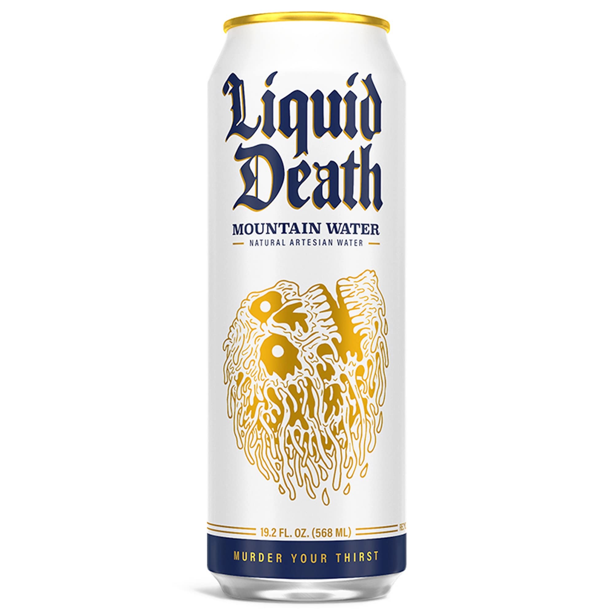 Liquid Death Still Mountain Water, 19.2 oz King Size Cans (8-Pack) Liquid Death buy supplements canada