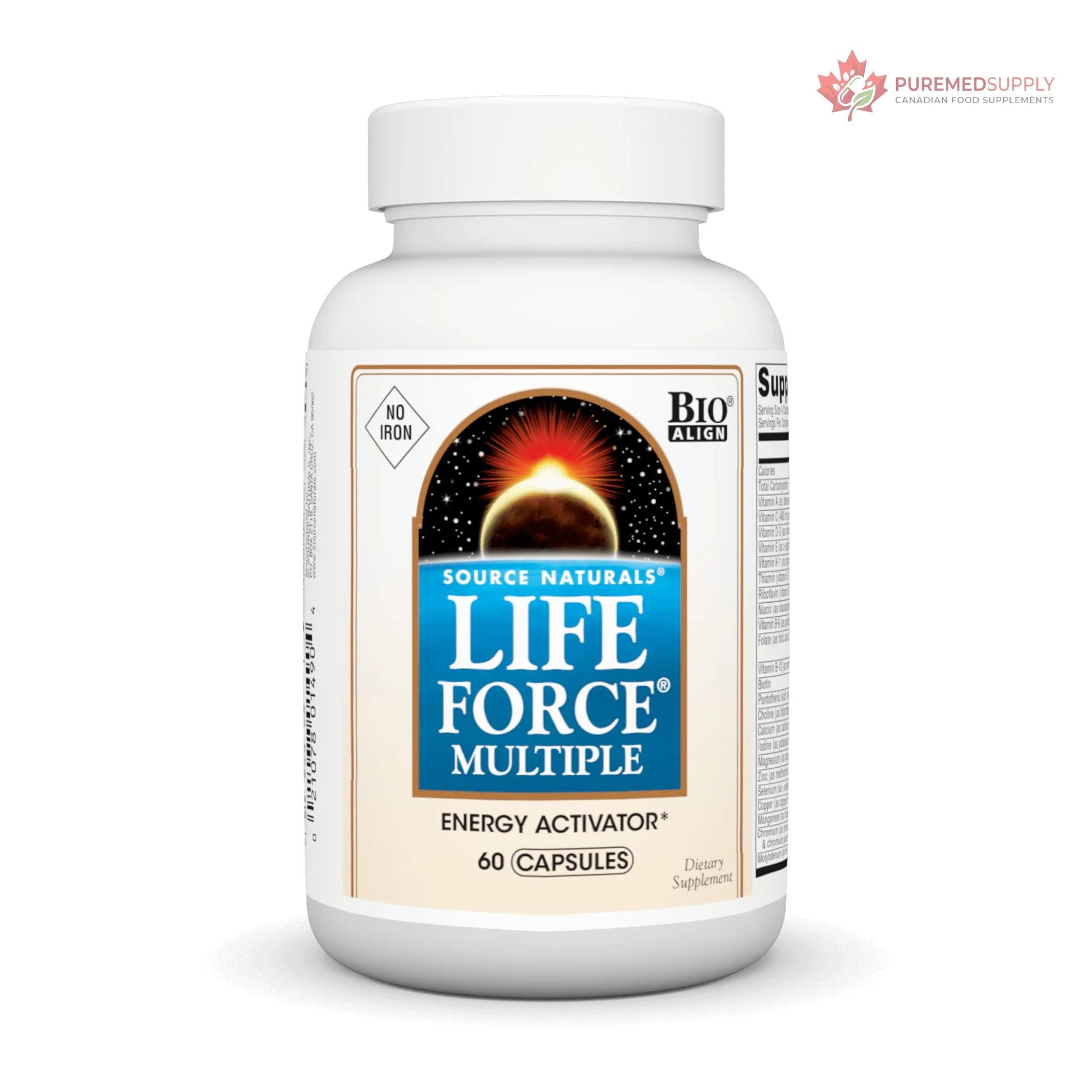 Source Naturals Life Force Multiple Iron Free Daily Multivitamin High Potency Essential Vitamins, Minerals, Antioxidants & Nutrients - Energy & Immune Boost* - 60 Capsules Source Naturals buy supplements canada