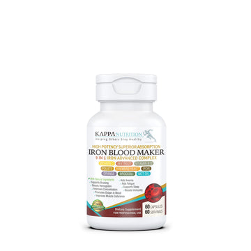 KAPPA NUTRITION Iron 26mg, Vitamin C & Orange 150mg, Folate 667mcg DFE, Vitamin B12, Beetroot, Brewers Yeast, Broccoli & MCT Oil KAPPA NUTRITION buy supplements canada
