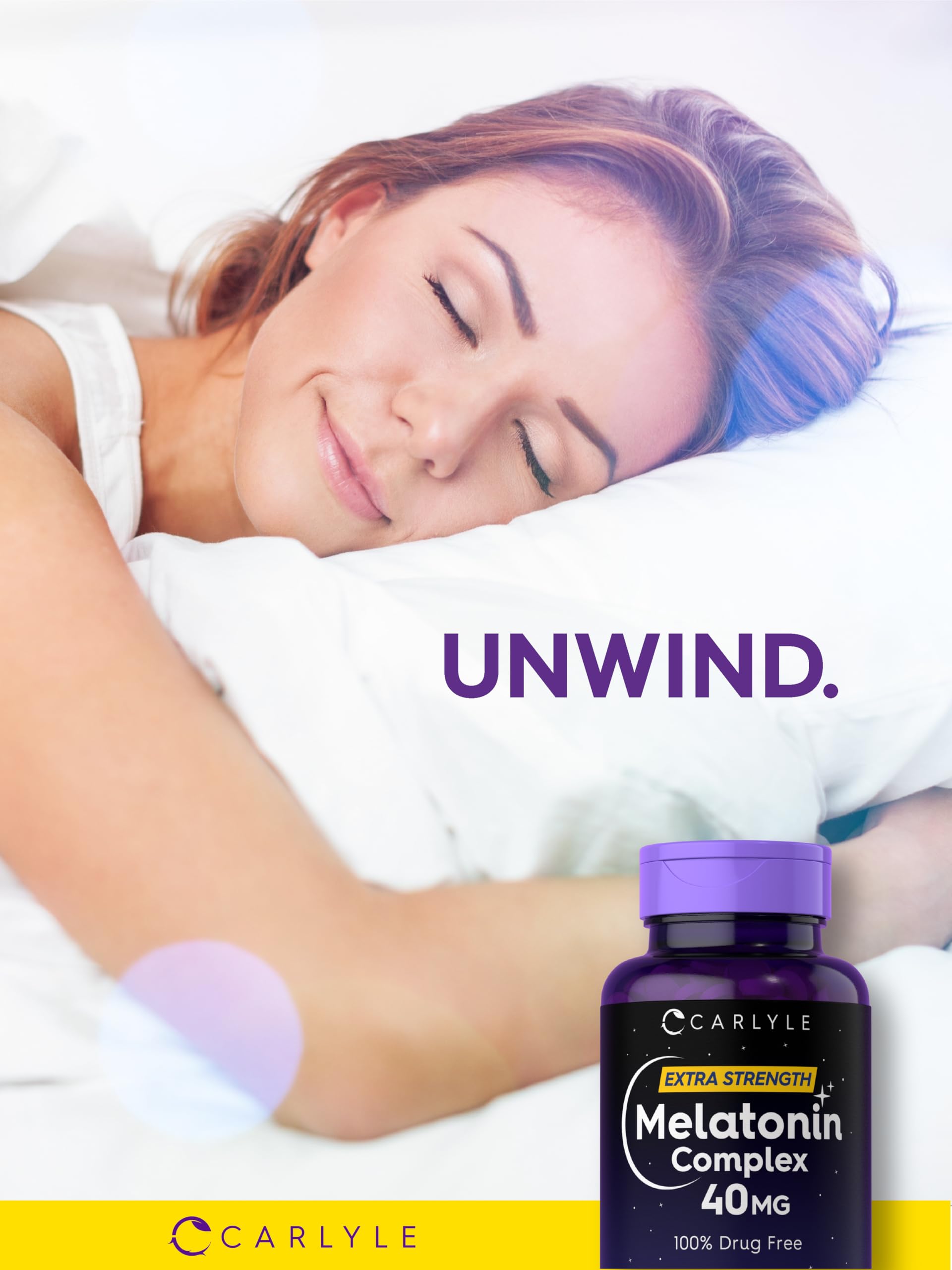 Carlyle Melatonin 40mg Complex | 150 Fast Dissolve Tablets | Extra Strength Support | with Ashwagandha and Chamomile | Vegetarian, Non-GMO, Gluten Free Supplement Carlyle buy supplements canada