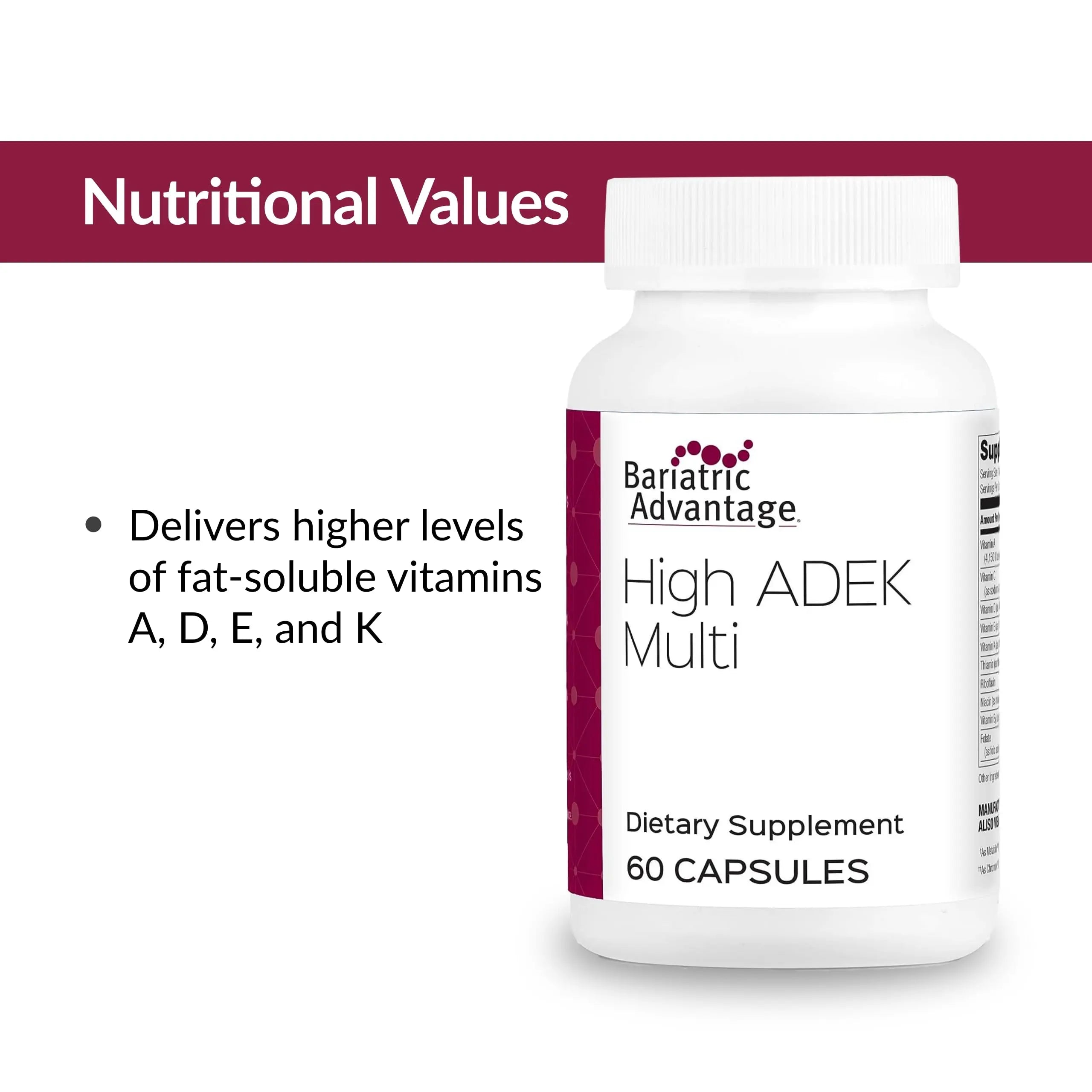 Bariatric Advantage High ADEK Multi - for Bariatric Surgery Patients - Multivitamin with Vitamins A, D, E, K & Trace Minerals Bariatric Advantage buy supplements canada