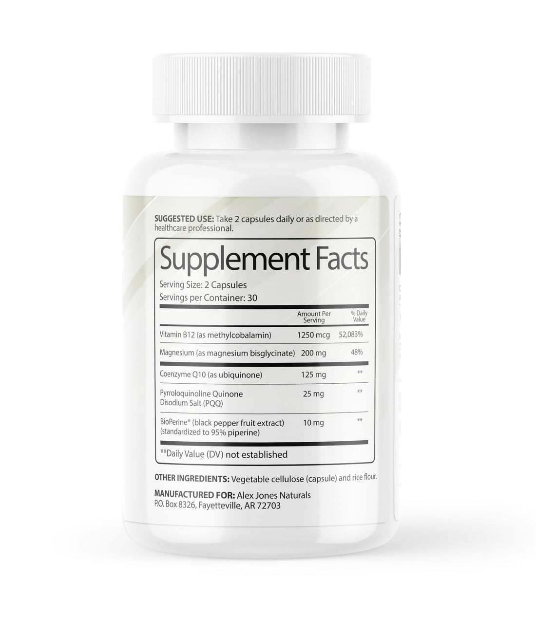 Alex Jones Naturals Methyl Drive Vitamin B Methylated Complex Formula – Mitochondrial Support Supplement w/ CoQ10, PQQ Supplement, Magnesium, B Methylated Complex & BioPerine – 60 Capsules Alex Jones Naturals buy supplements canada