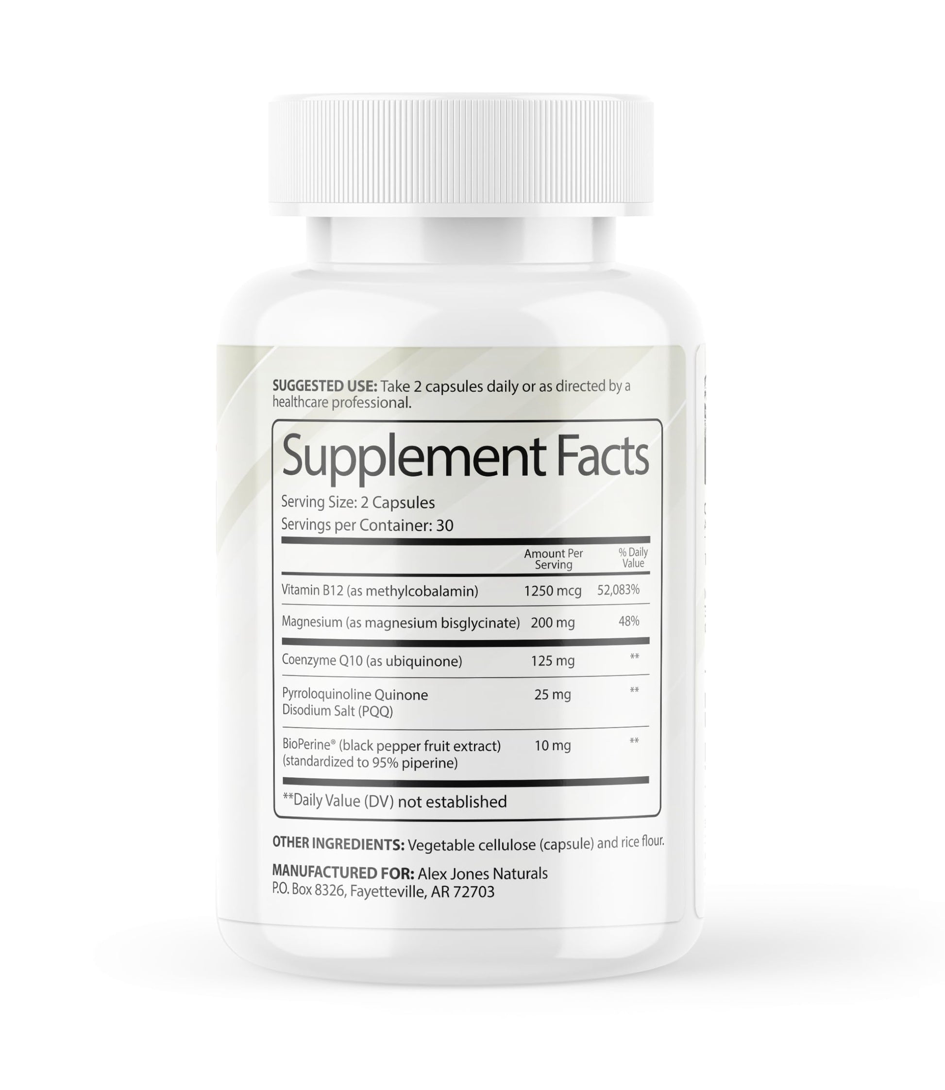 Alex Jones Naturals Methyl Drive Vitamin B Methylated Complex Formula – Mitochondrial Support Supplement w/ CoQ10, PQQ Supplement, Magnesium, B Methylated Complex & BioPerine – 60 Capsules Alex Jones Naturals buy supplements canada