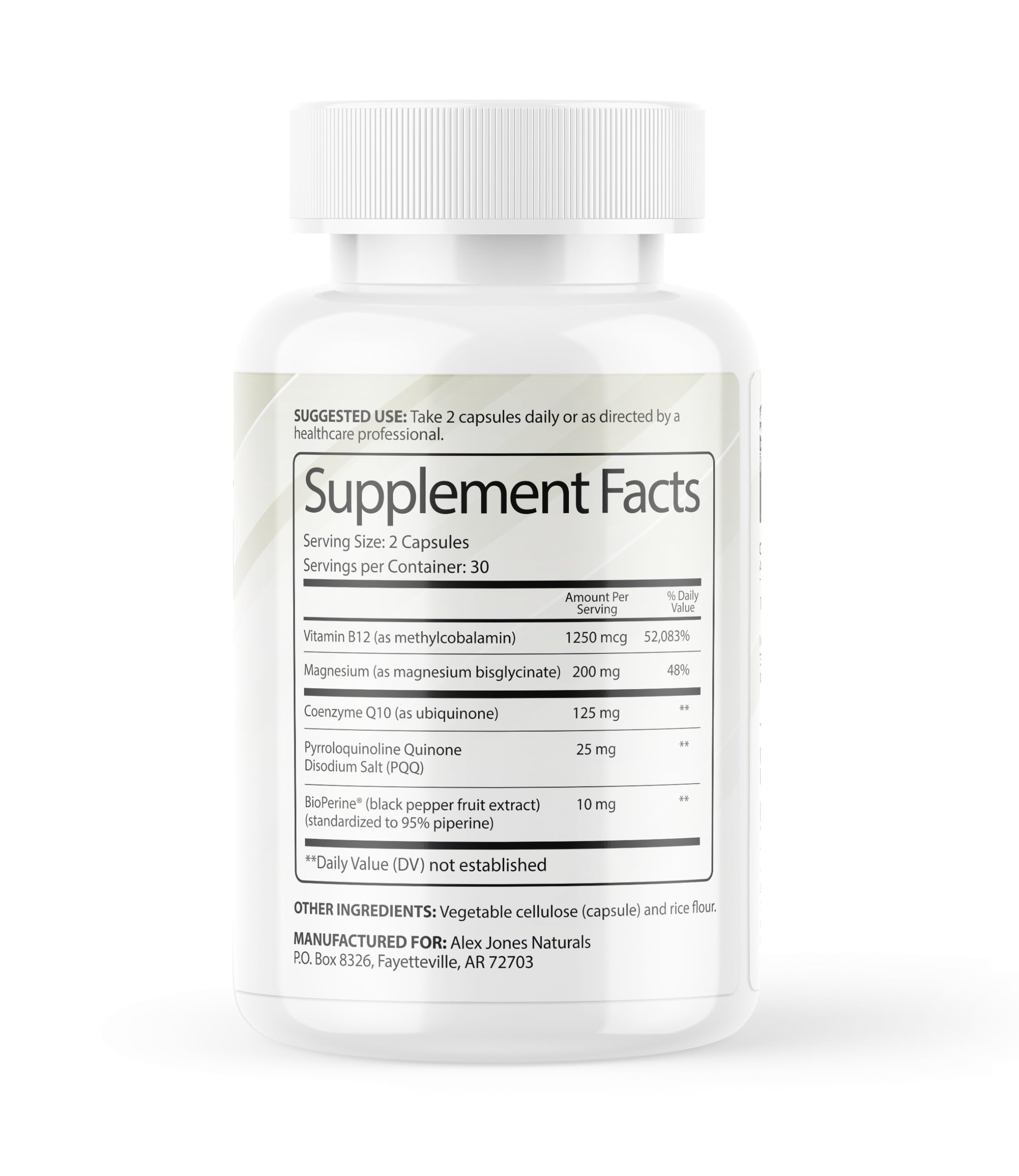 Alex Jones Naturals Methyl Drive Vitamin B Methylated Complex Formula – Mitochondrial Support Supplement w/ CoQ10, PQQ Supplement, Magnesium, B Methylated Complex & BioPerine – 60 Capsules Alex Jones Naturals buy supplements canada