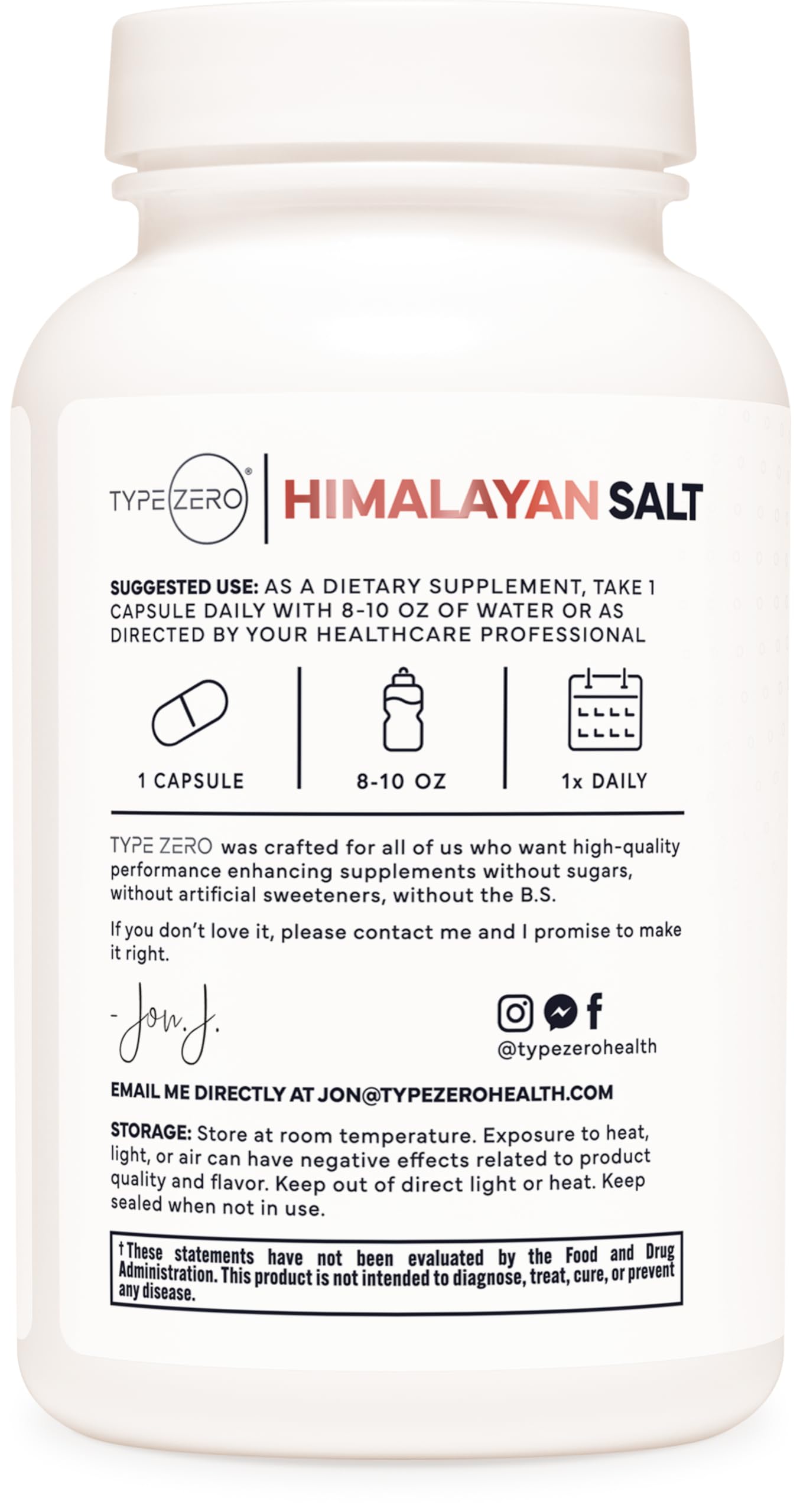 Type Zero Himalayan Rock Salt Capsules (120 Capsules) (1000mg per Serving) Type Zero buy supplements canada