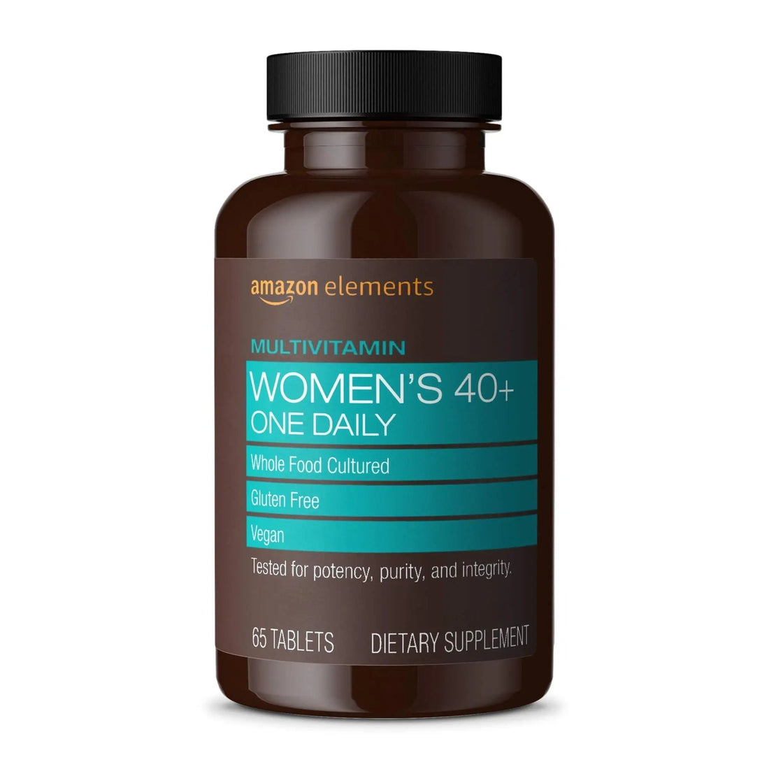 Amazon Elements Women‚ 40+ One Daily Multivitamin, 66% Whole Food Cultured, Vegan, 65 Tablets, 2 month supply Amazon Elements buy supplements canada