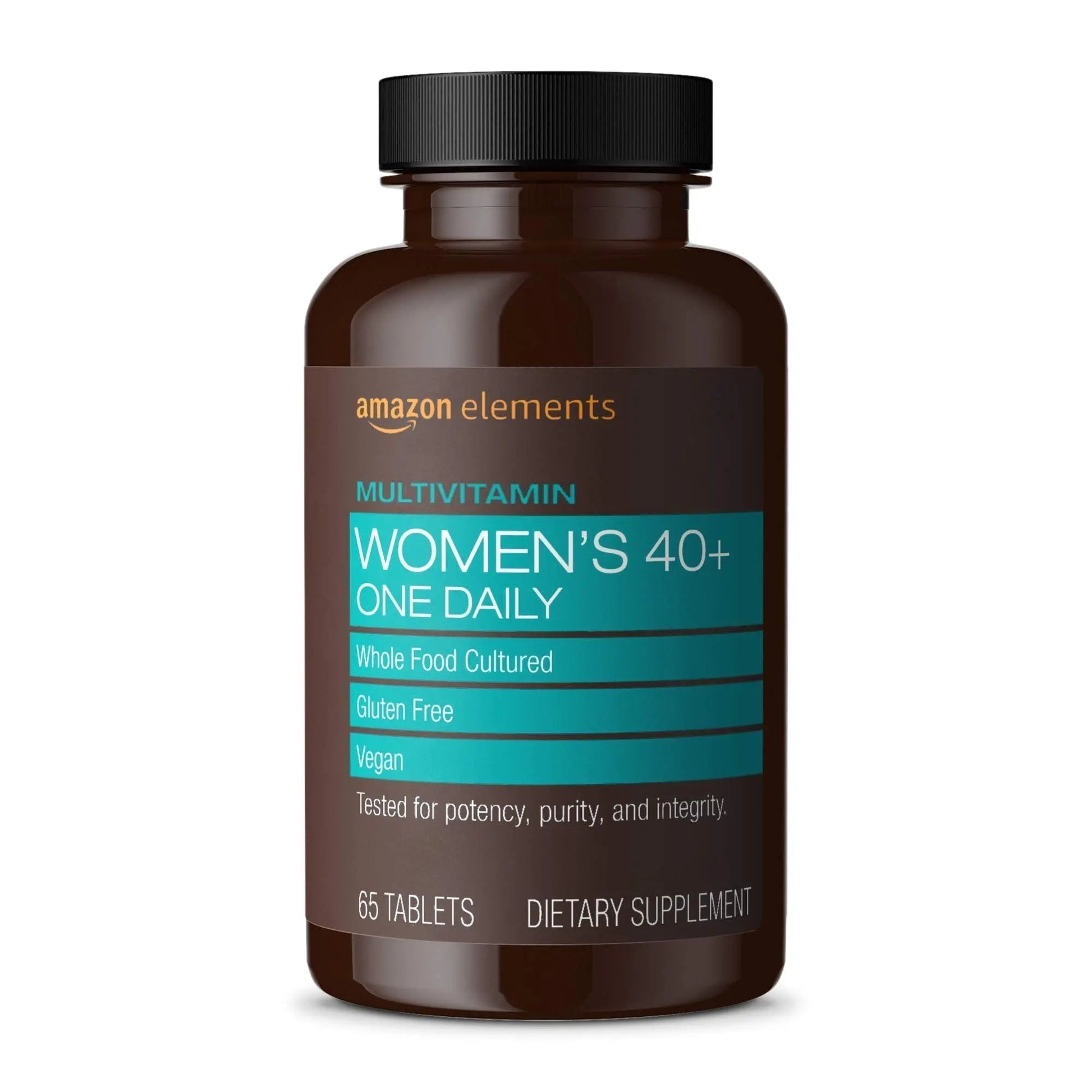 Amazon Elements Women‚ 40+ One Daily Multivitamin, 66% Whole Food Cultured, Vegan, 65 Tablets, 2 month supply Amazon Elements buy supplements canada