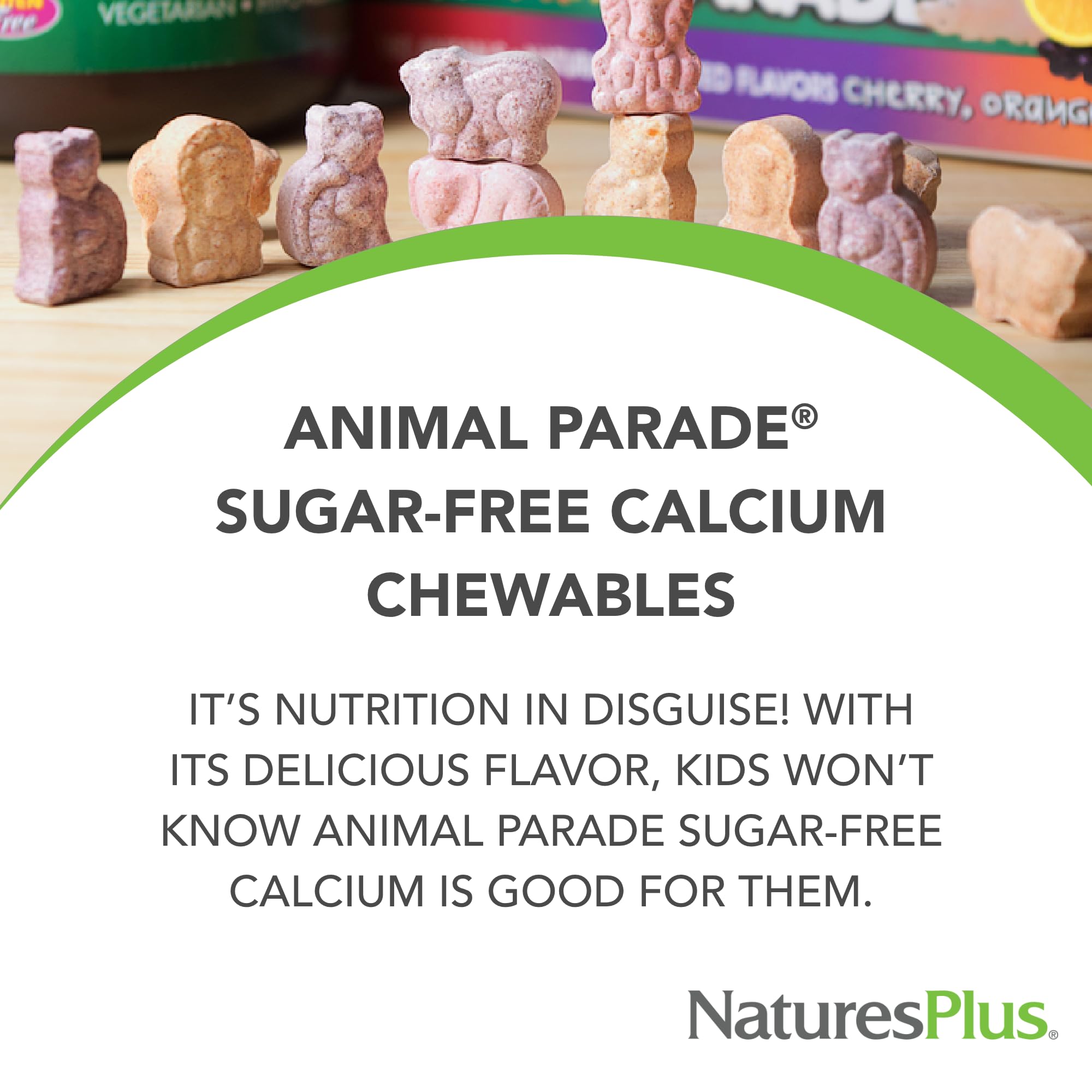 NaturesPlus Animal Parade Sugar-Free Children's Calcium, Vanilla Sundae Flavor - 90 Chewable Animal Shaped Tablets, Pack of 2 - Magnesium for Bone Health - Gluten Free - 90 Servings NaturesPlus buy supplements canada