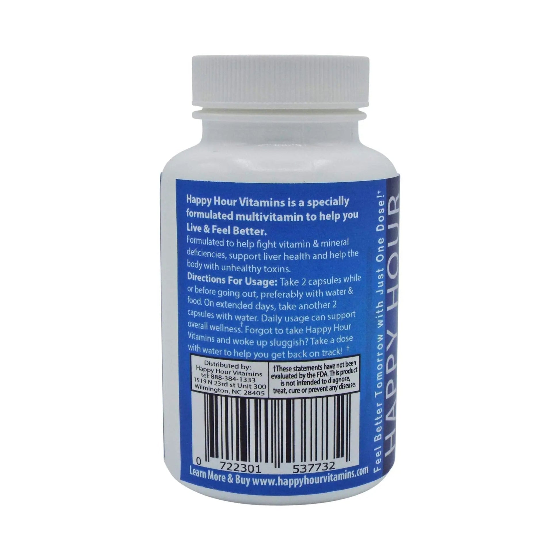 Happy Hour Vitamins Bottle - Multivitamin Formulated for Better Mornings – Live & Feel Better with Milk Thistle, Prickly Pear Cactus Happy Hour Vitamins buy supplements canada