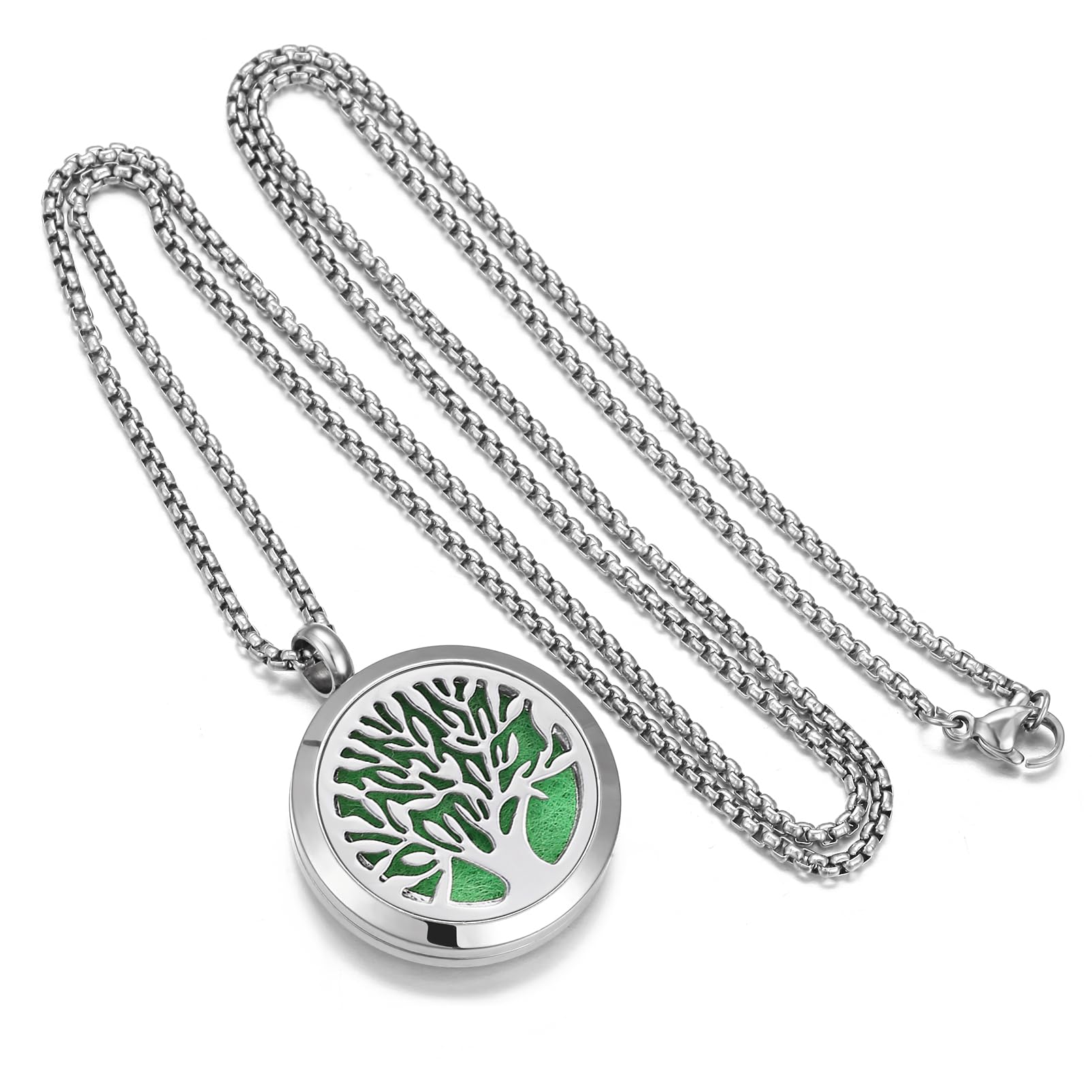 Aromatherapy Essential Oil Diffuser Necklace Tree of Life Cloud Design Stainless Steel Locket JEAN SMILE buy supplements canada