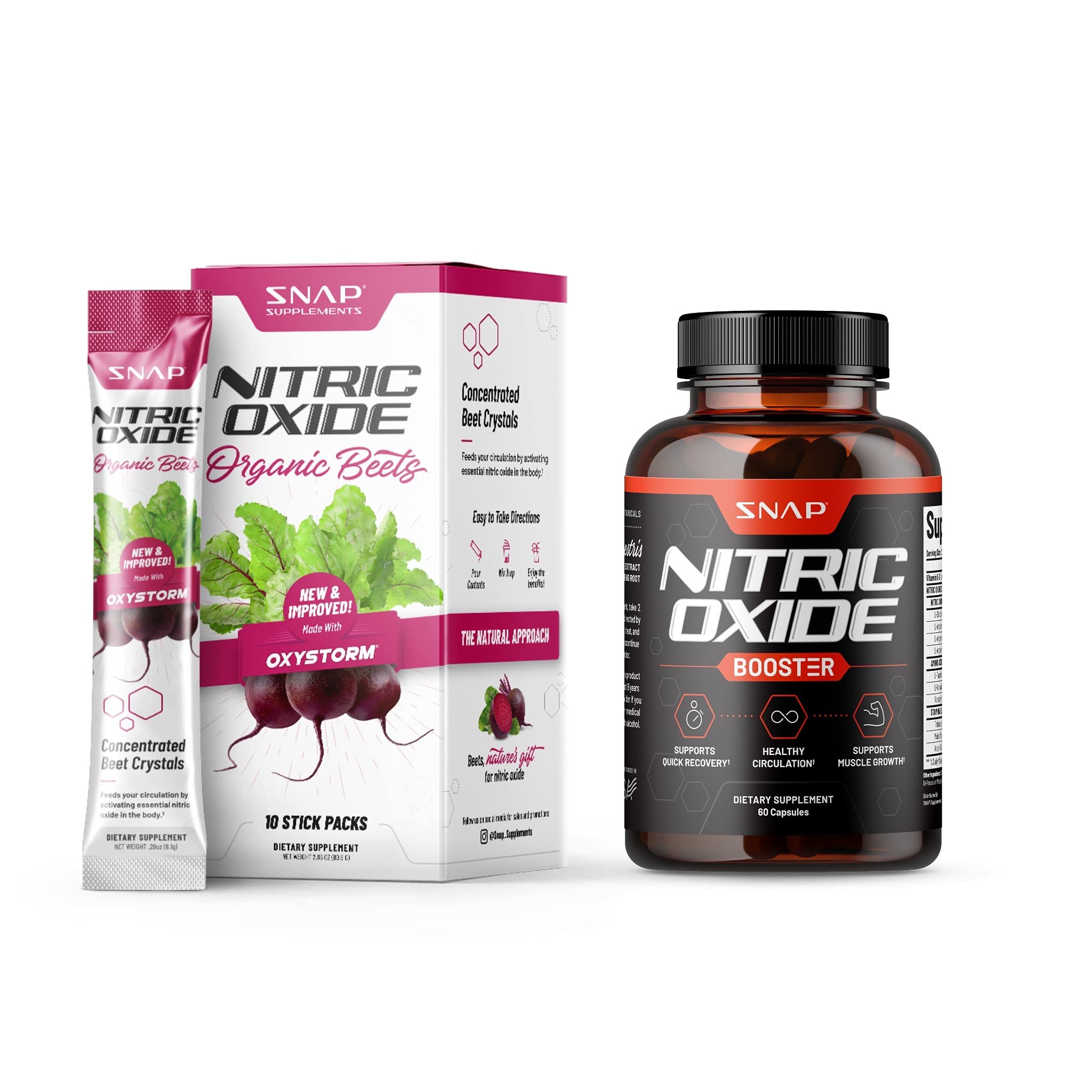 Nitric Oxide + Single Serve Beets (2 Products) Snap Supplements buy supplements canada