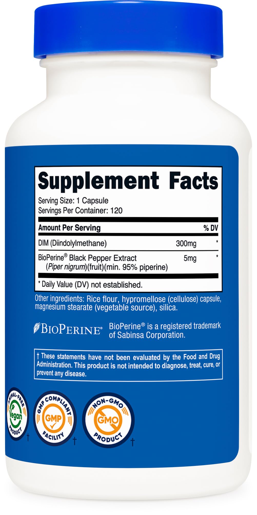 Nutricost DIM (Diindolylmethane) Plus BioPerine 300mg, 120 Vegetarian Capsules - Up to 4 Month Supply, Max Strength DIM Supplement Nutricost buy supplements canada