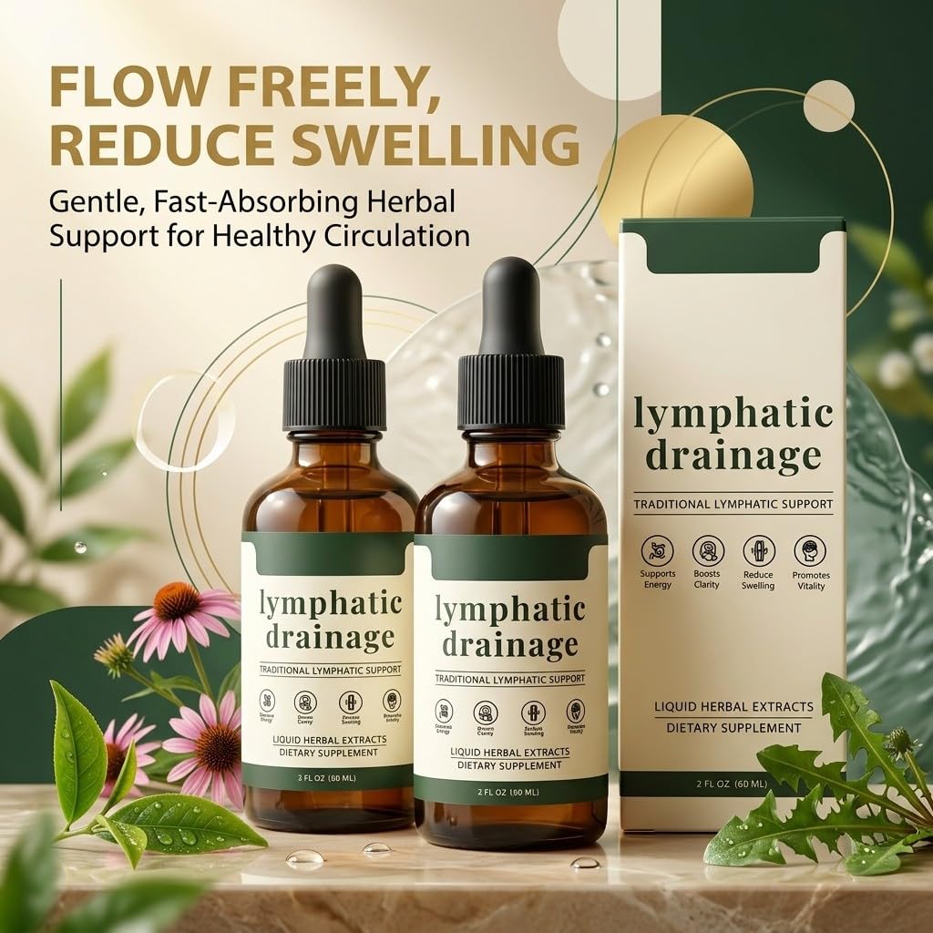 Sentk Organic Lymphatic Drainage Drops, Liposomal Herbal Blend – Supports Lymph System, Reduces Swelling, Boosts Immunity & Vitality, Enhance Clarity, Portable Dropper Design, 2 fl oz (2 Pack) Sentk buy supplements canada