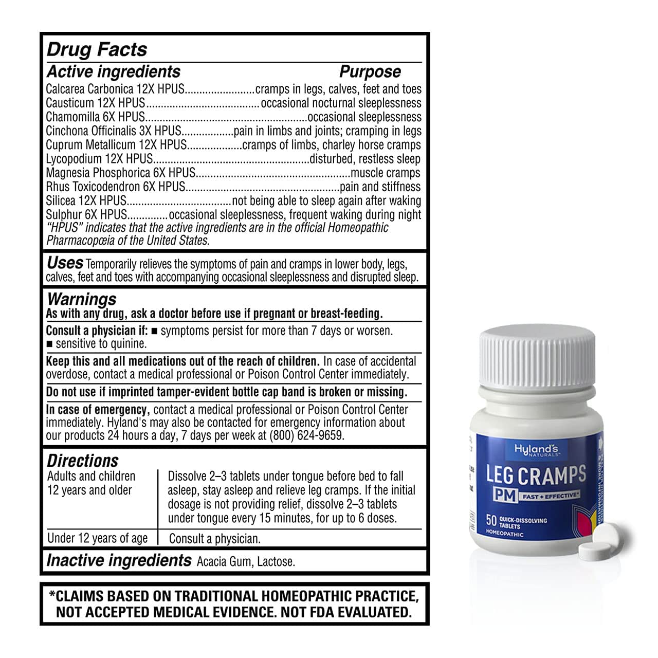 Bundle of Hyland's Leg Cramps Tablets, 100 Count and Leg Cramps PM Nighttime Formula, Natural Relief of Calf, Foot and Leg Cramps, 50 Count Hyland's buy supplements canada