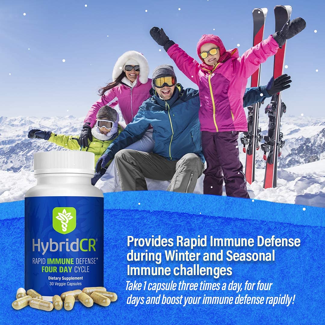 HybridCR Rapid Immunity Supplement | Zinc, Echinacea, Andrographis, Ginseng, Selenium, Gluten-Free & Non-GMO | 5-in-1 Immune Support Supplement | Pharmacist Formulated 1 Month Supply (30 Veggie Caps) Hybrid Remedies buy supplements canada