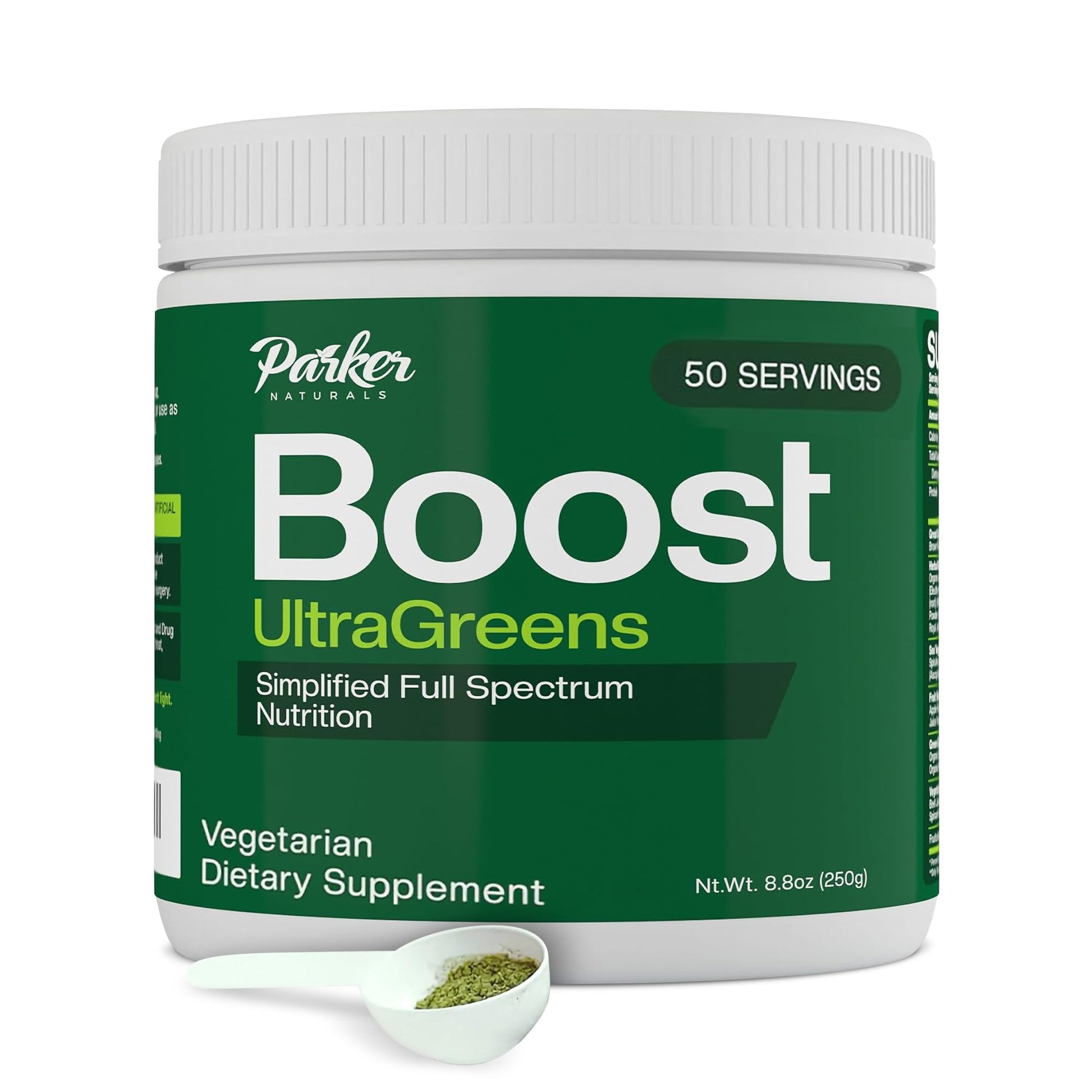 Boost UltraGreens Super Greens Powder - Organic Spirulina, Grasses & Antioxidants | Premium Superfood for Daily Energy | Detox & Whole-Body Wellness - 50 Servings Parker Naturals buy supplements canada