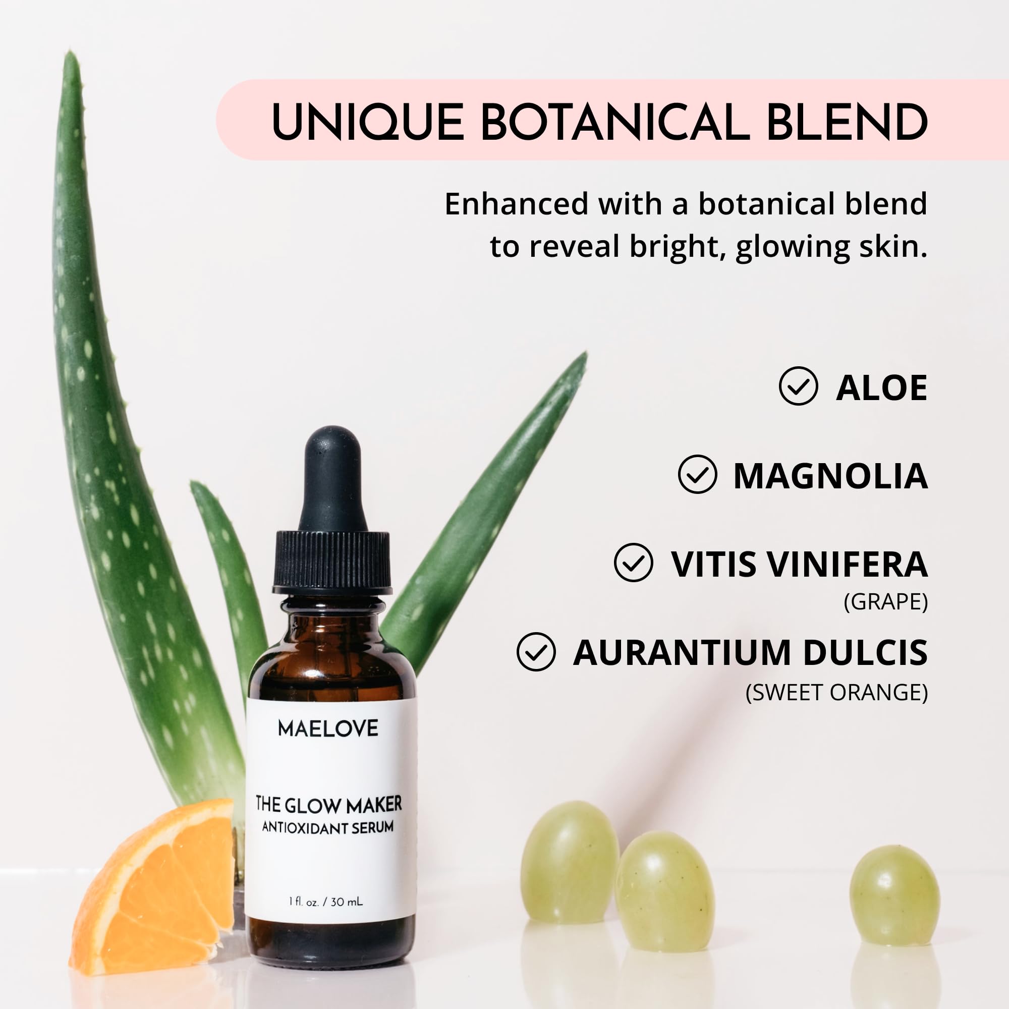 MAELOVE Glow Maker Vitamin C Serum with Vitamin E, Ferulic Acid & Hyaluronic Acid, Award-Winning Brightening MAELOVE buy supplements canada