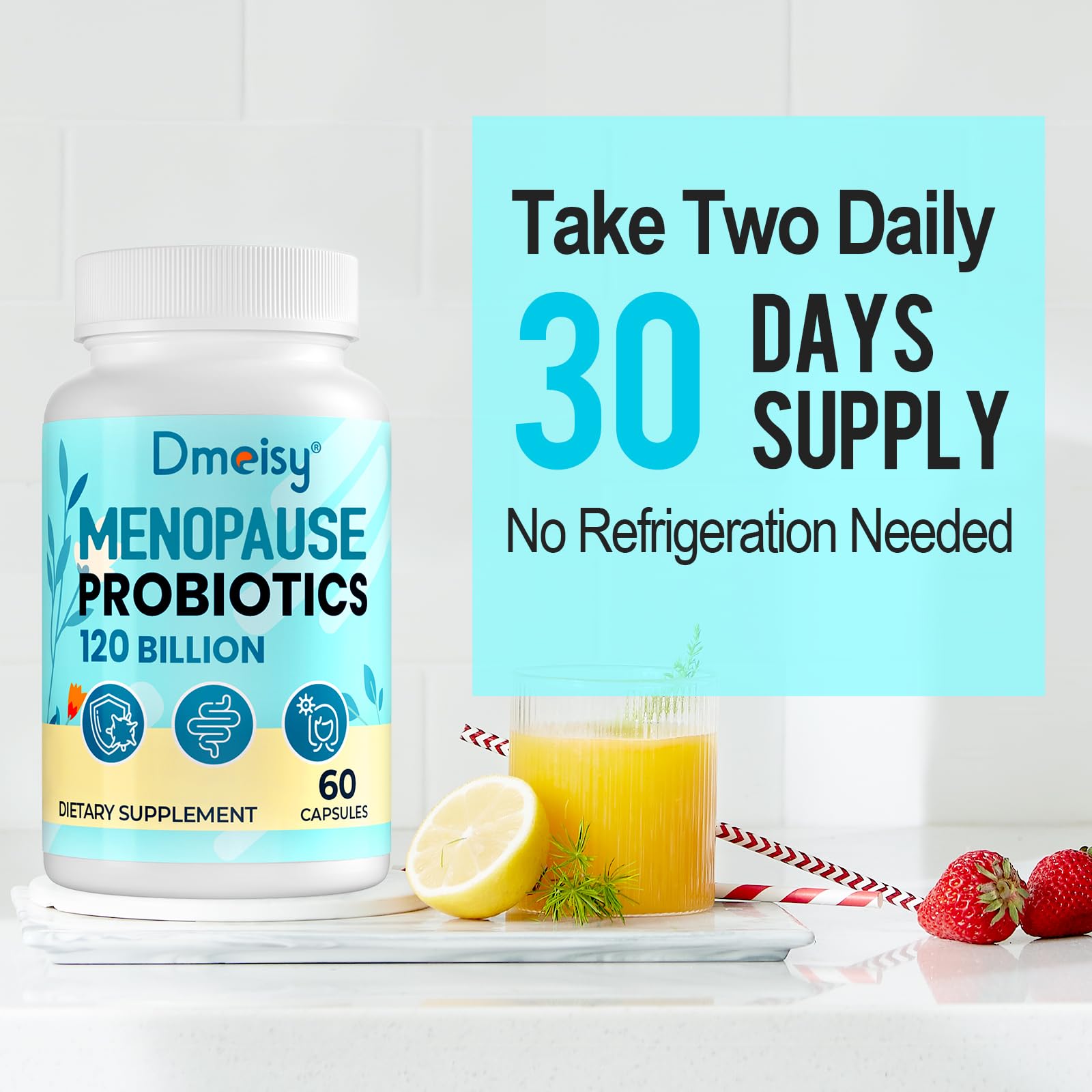 Menopause Supplements for Women, 120 Billion CFU Probiotic, 13-in-1 Herbs Probiotics Complex, for Menopause Relief, Hormone Balance, Hot Flashes, Night Sweats, Mood Swings, Gut & Immunity - 60 Capsule Dmeisy buy supplements canada