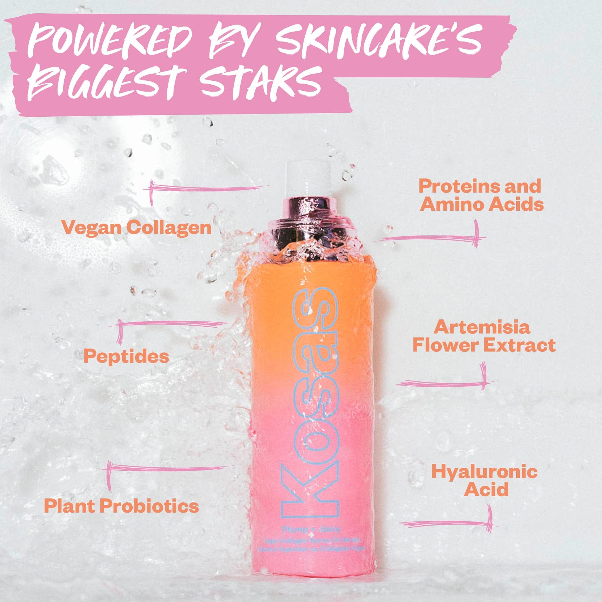 Kosas Plump and Juicy Vegan Collagen Spray - On Serum, Made in USA - Visibly Firms, Soothes, and Hydrates the Skin - 3.38 Oz Kosas buy supplements canada
