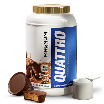 Magnum Nutraceuticals Quattro -, Peanut Butter Cups, 2LB - May Support Muscle Growth QUATTRO buy supplements canada