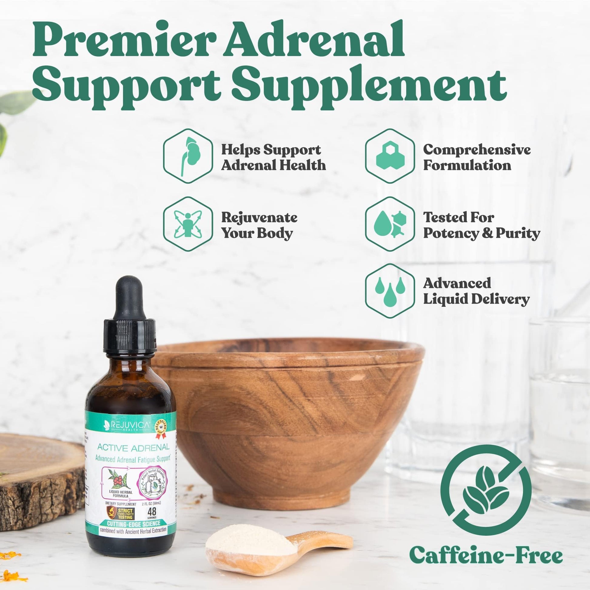 Active Adrenal - Advanced Adrenal Support Tincture - Liquid Delivery for Better Absorption Rejuvica Health buy supplements canada