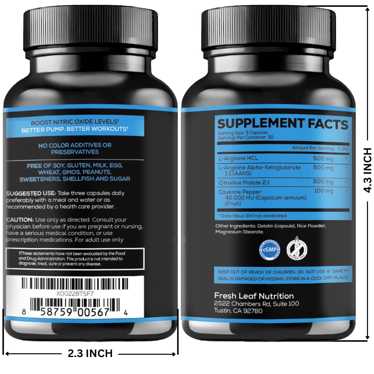 L Arginine Capsules with L-Citrulline 1500mg - Nitric Oxide Booster for Stamina, Muscle, Energy & Vascularity - L-Arginine and Essential Amino Supplement for Extra Strength VITBOOST buy supplements canada