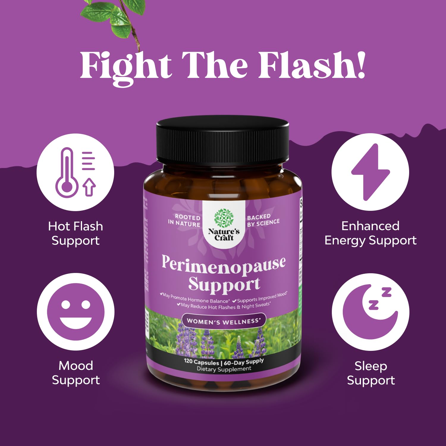 Complete Perimenopause Supplement for Women - Multibenefit Menopause Ease for Women with Maca Root Vitex Berry & Black Cohosh for Hot Flashes Night Sweats Hormone Balance and Mood Support - 120 Count Natures Craft buy supplements canada
