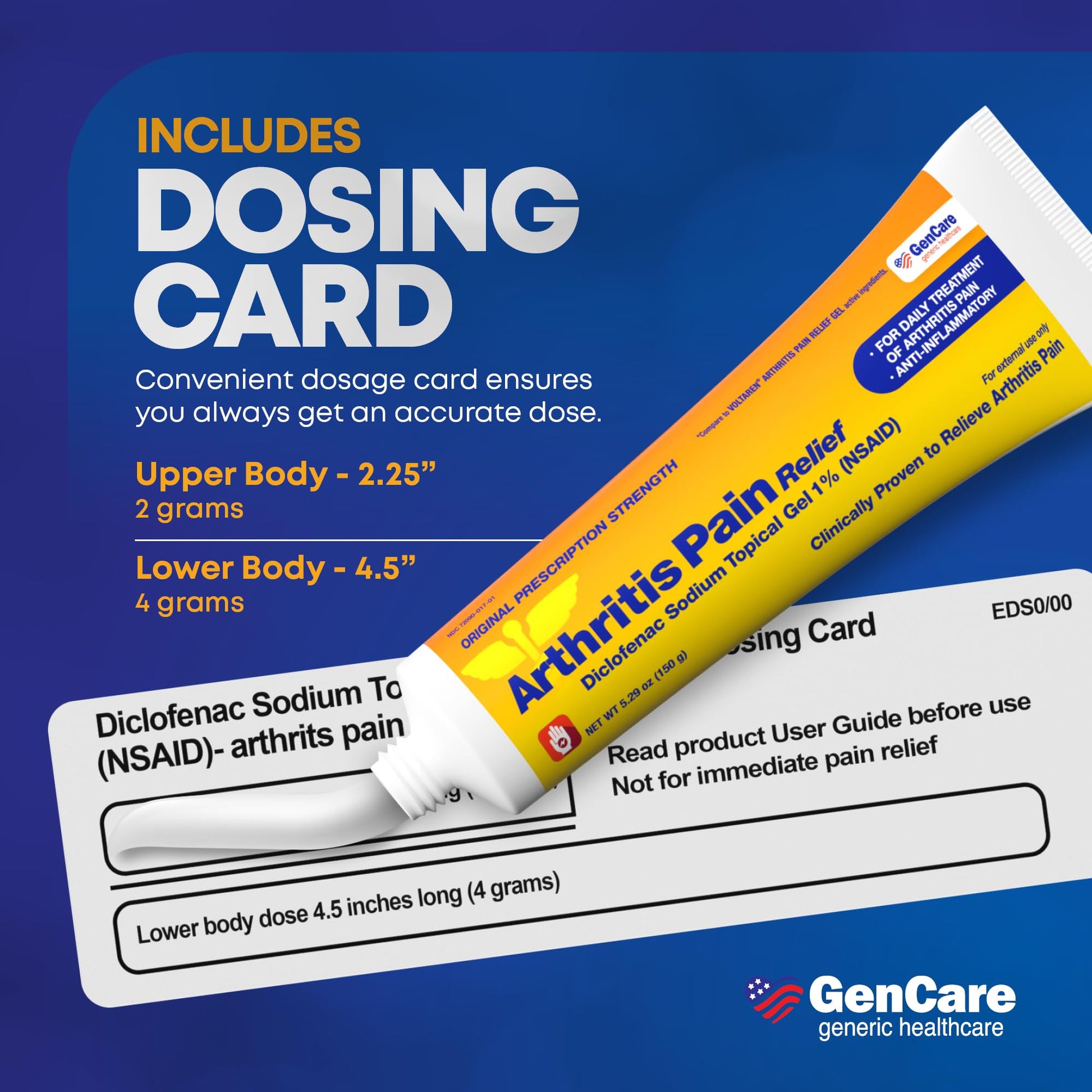 GenCare Arthritis Pain Relief Diclofenac Sodium Topical Gel 1 Percent (NSAID) - Clinically Proven Arthritis Pain Reliever - Compare to The Active Ingredient in Voltaren Gel (5.29 oz) GenCare buy supplements canada
